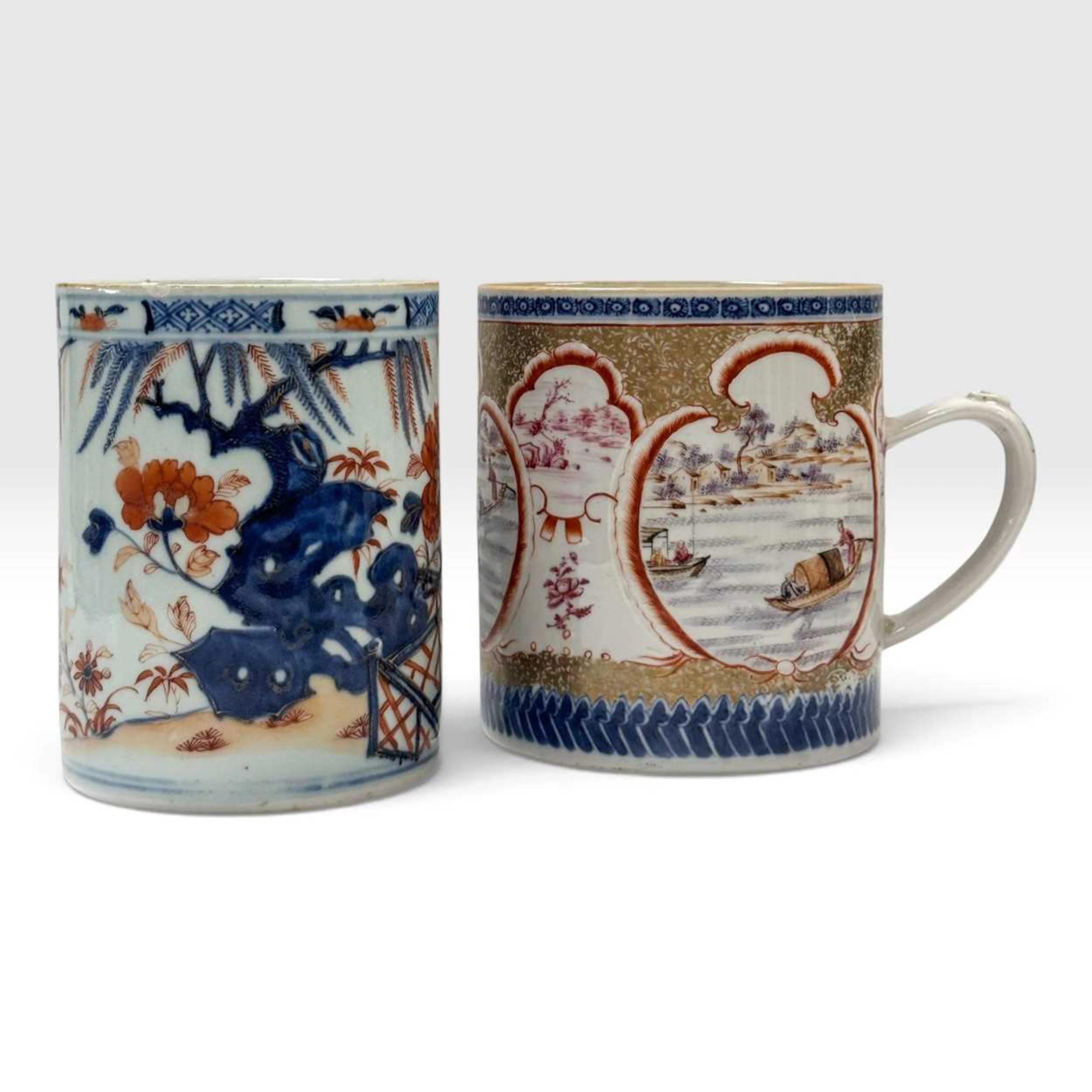 A Chinese export porcelain two pint mug, Qing Dynasty circa 1760