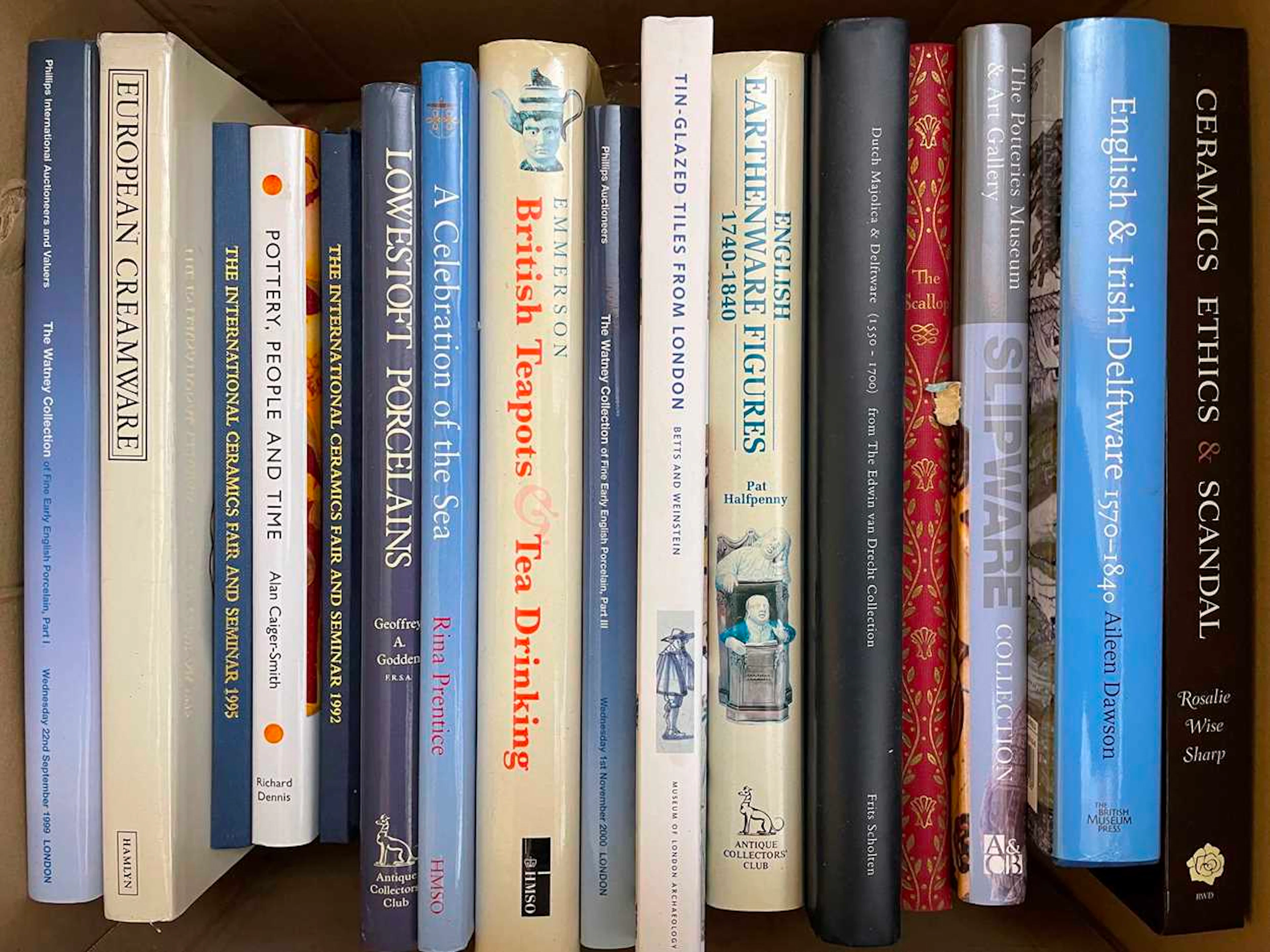 Ceramics references from the library of Graham Slater.