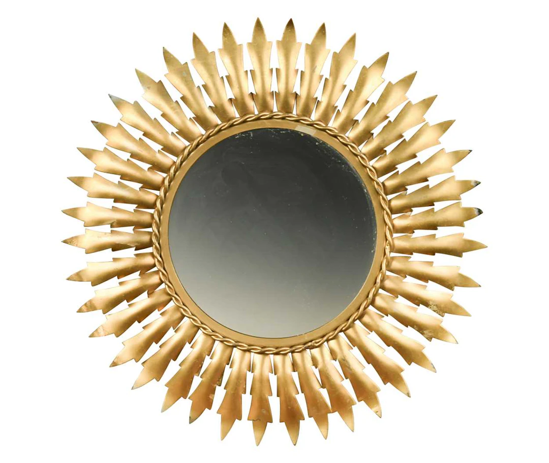 A mid-century sunburst mirror