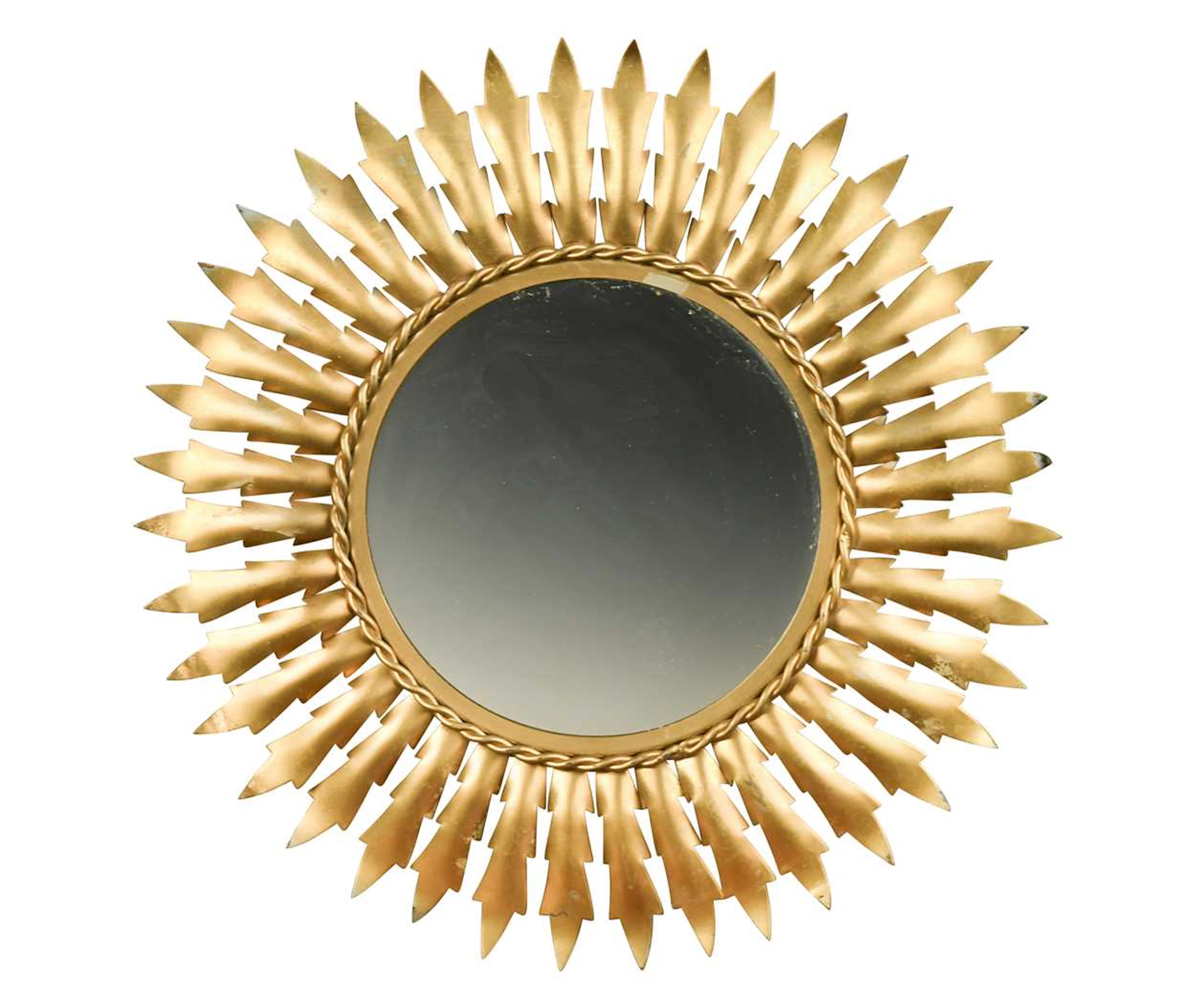 A mid-century sunburst mirror