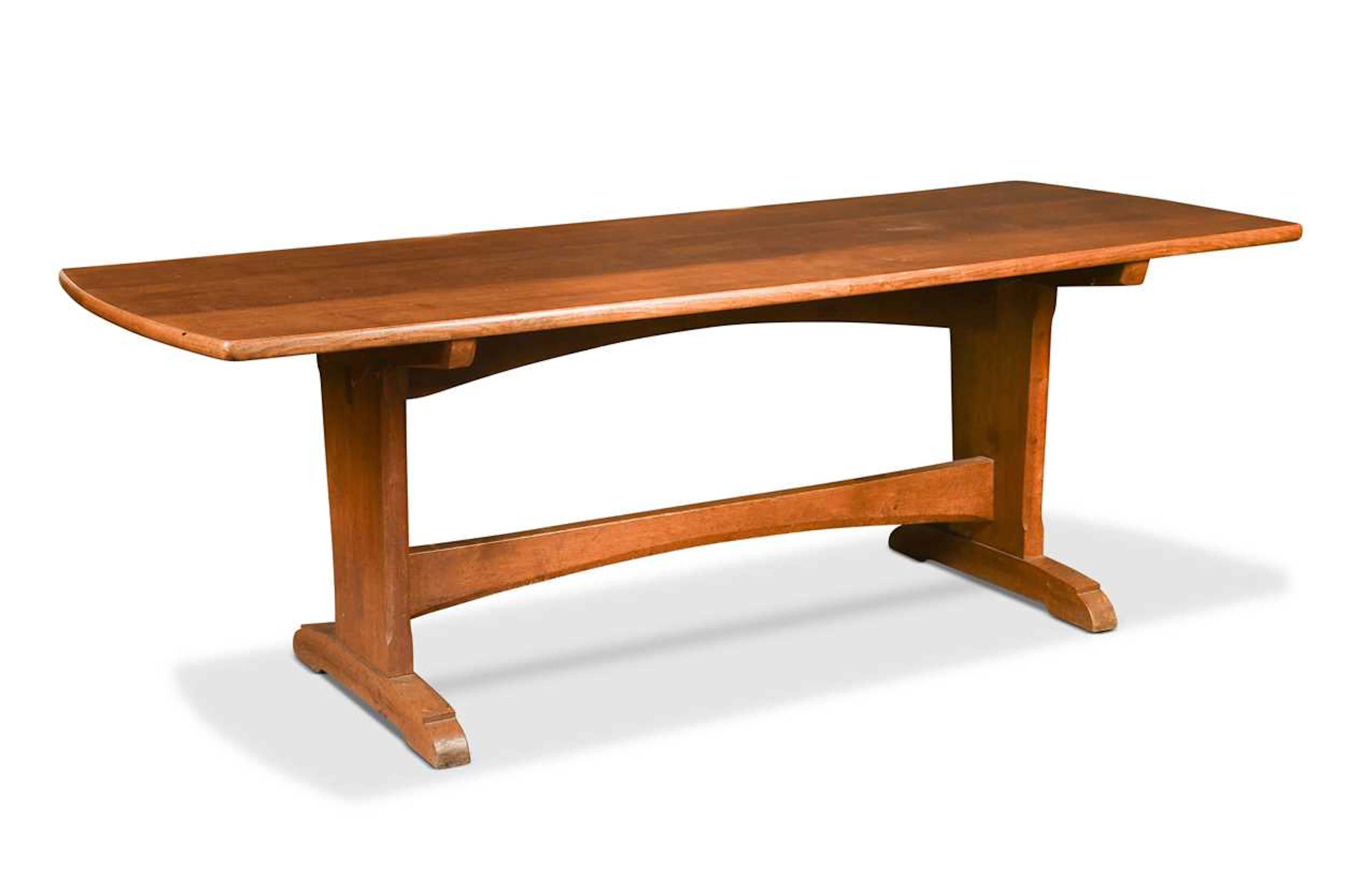 Edward Barnsley (1900-1987), an oak dining table, circa late 1930s