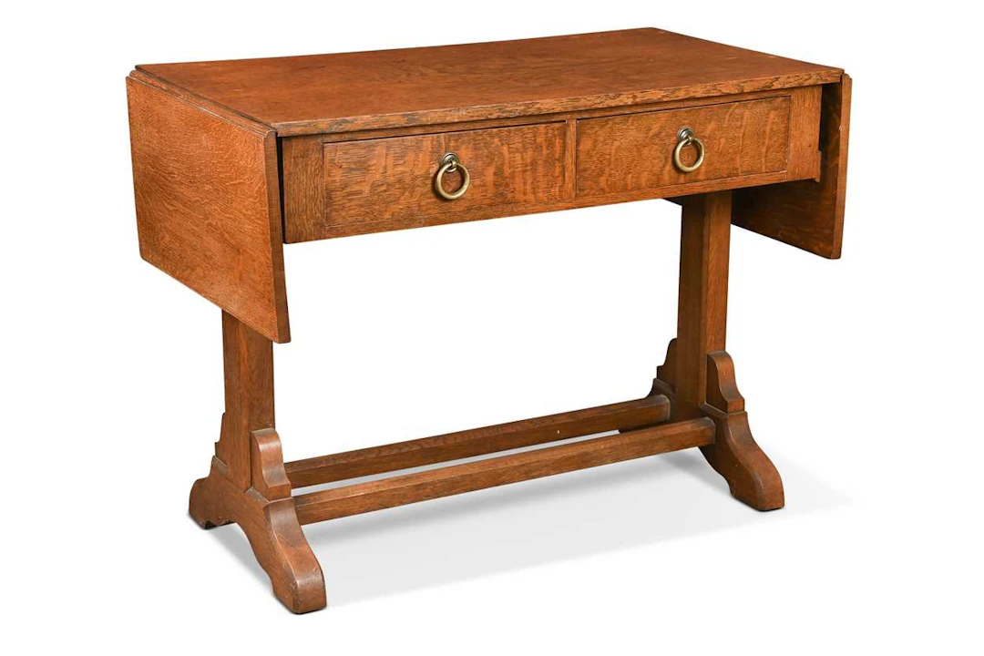 A Cotswold School oak sofa table