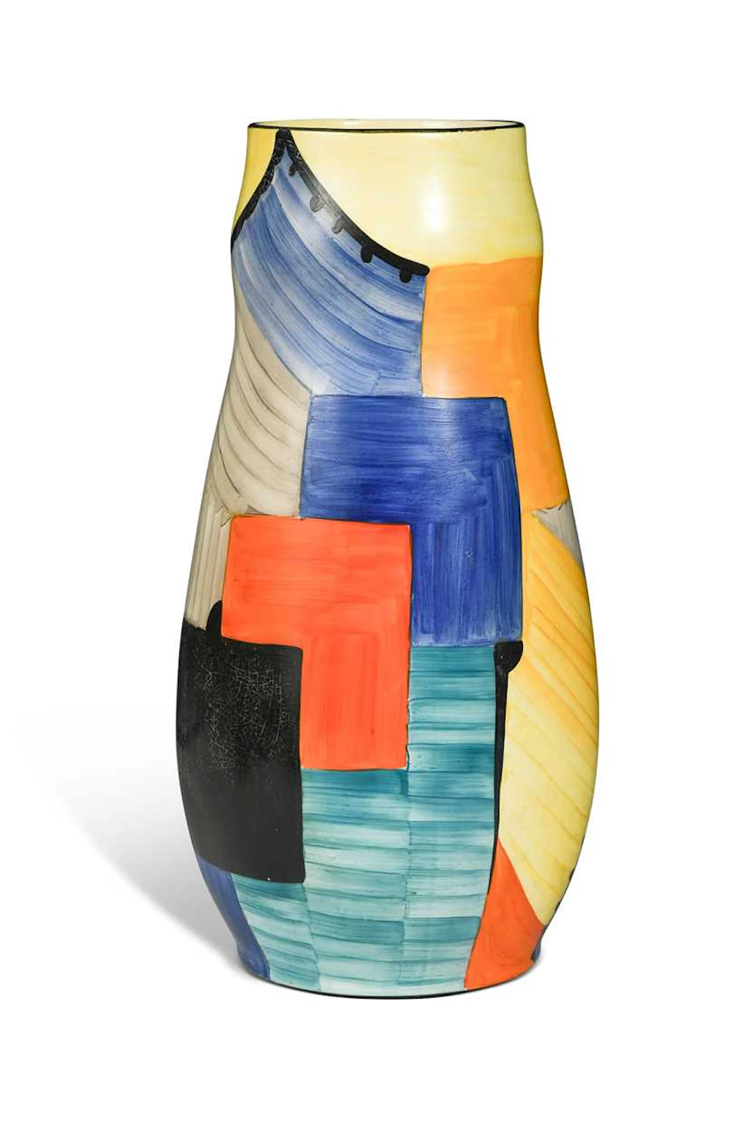 Susie Cooper at Gray's Pottery, a 'Cubist' pattern vase