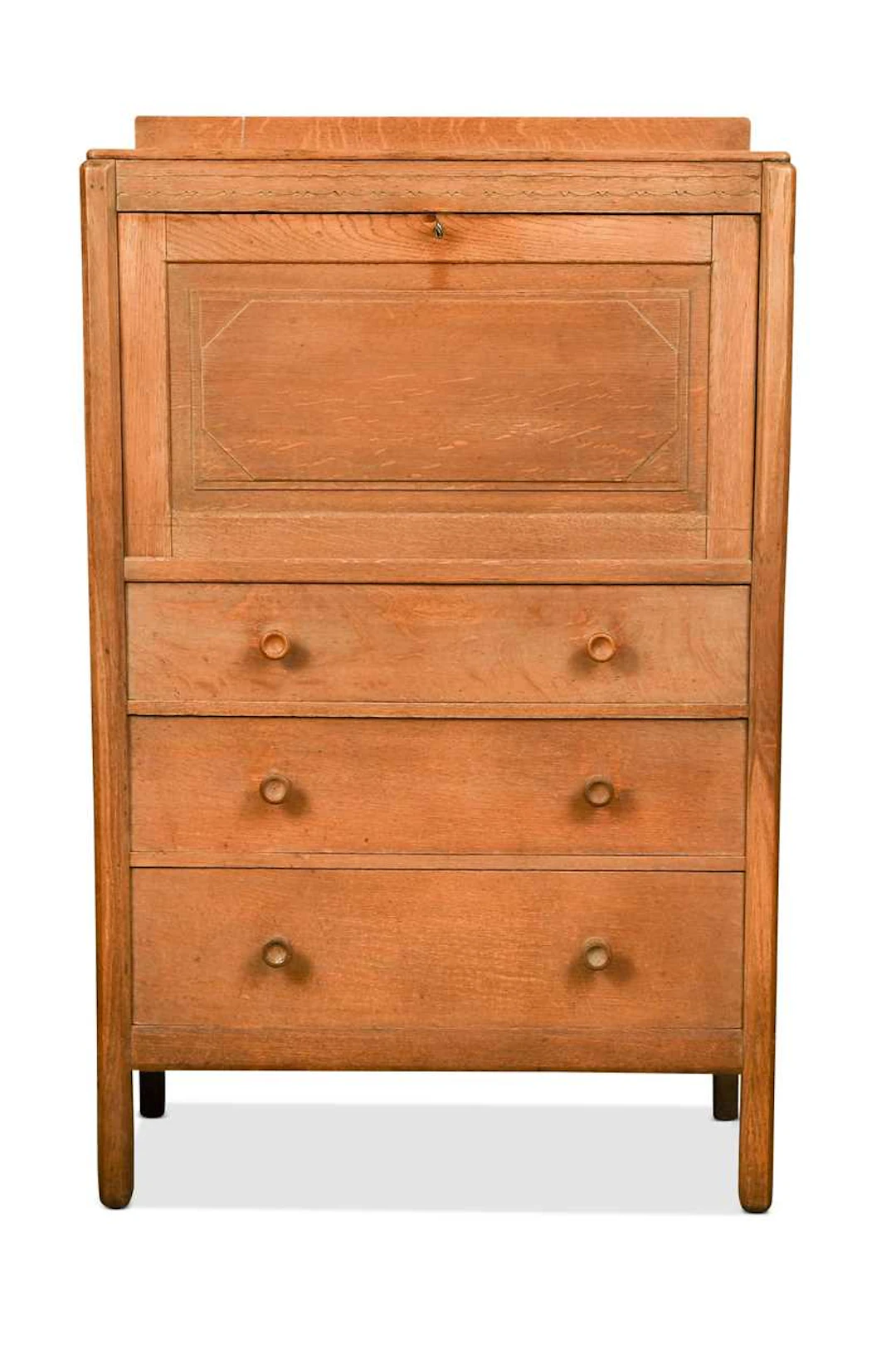 A Bath Cabinet Makers oak escritoire, circa 1930