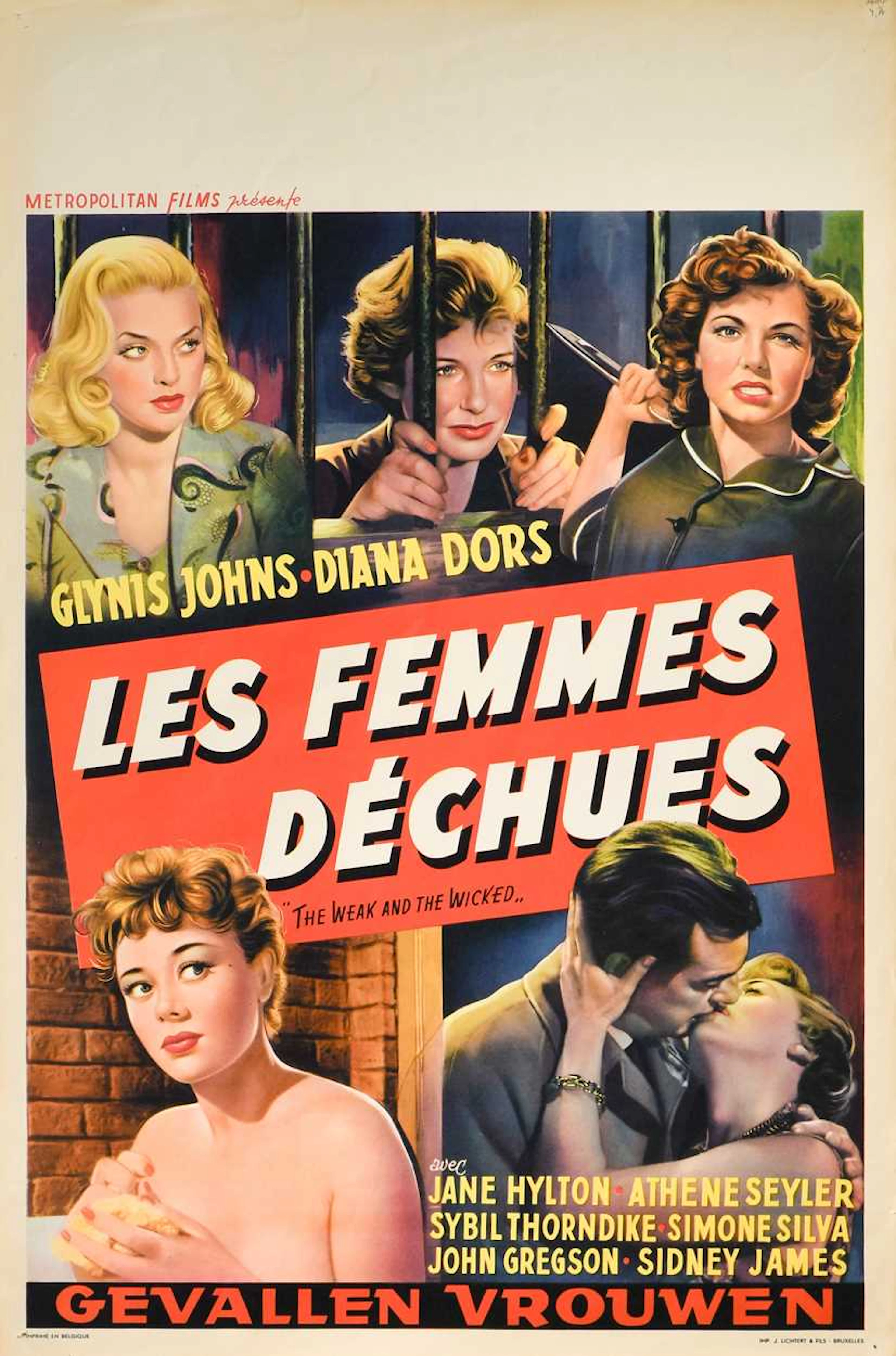 Two mid-century Belgian film posters