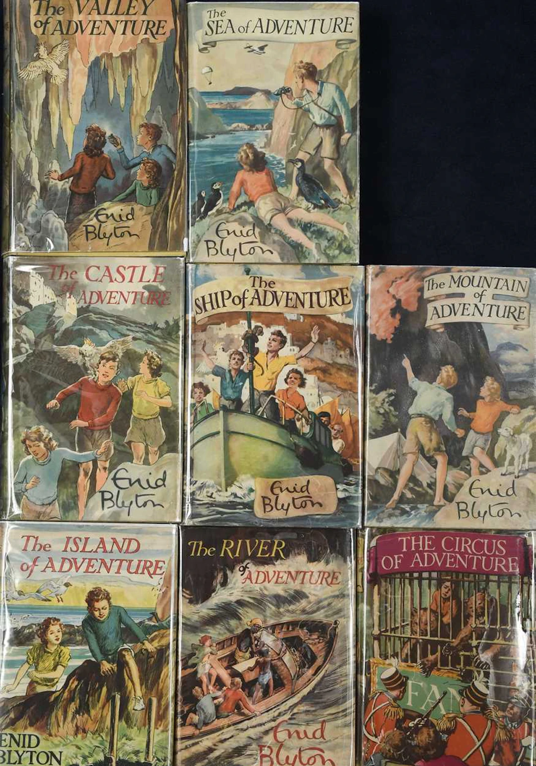 BLYTON (Enid) - 8 Adventure Series first editions in dust jackets.