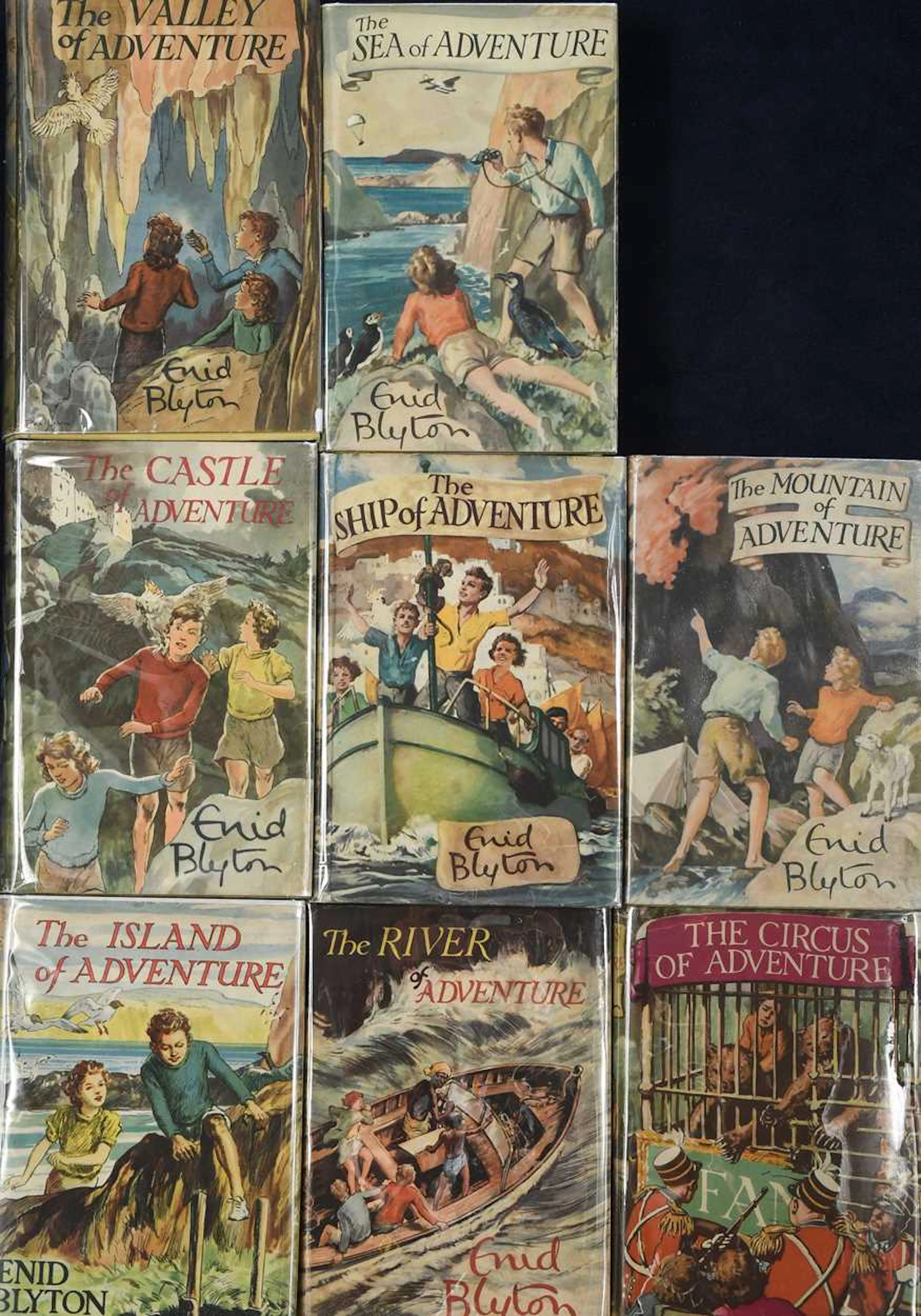 BLYTON (Enid) - 8 Adventure Series first editions in dust jackets.