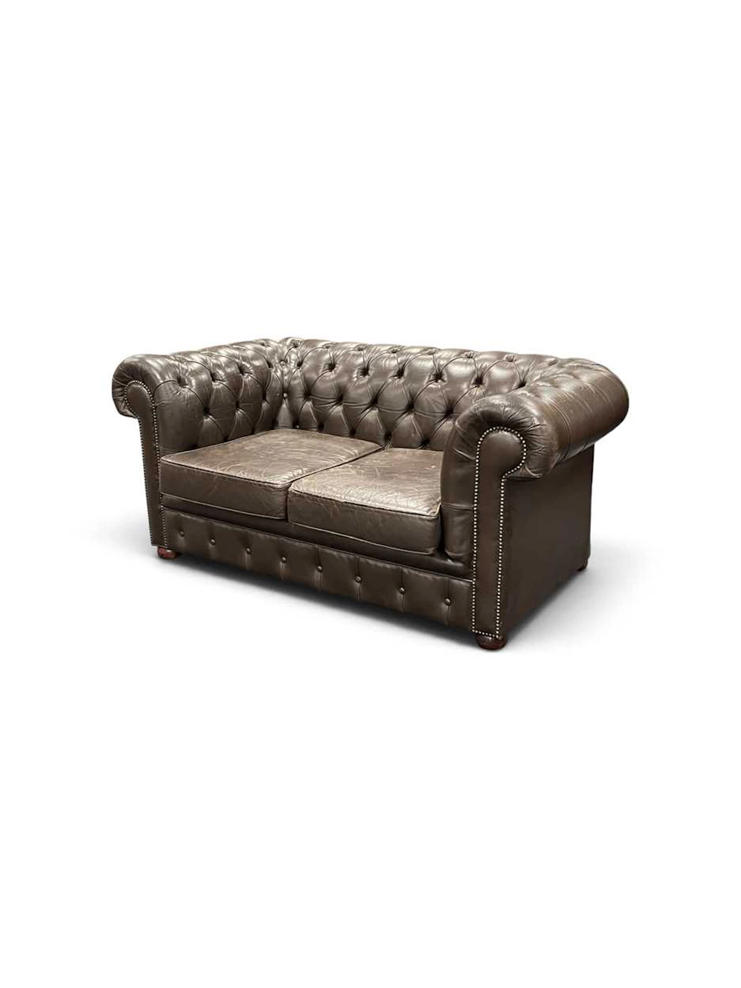 A Victorian style chesterfield two-seat sofa