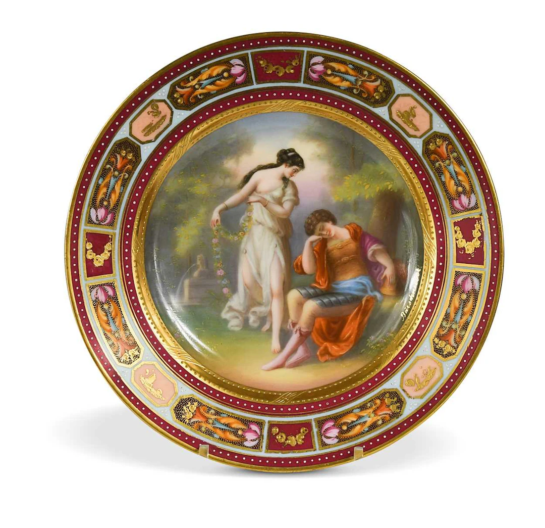 A Vienna porcelain cabinet plate