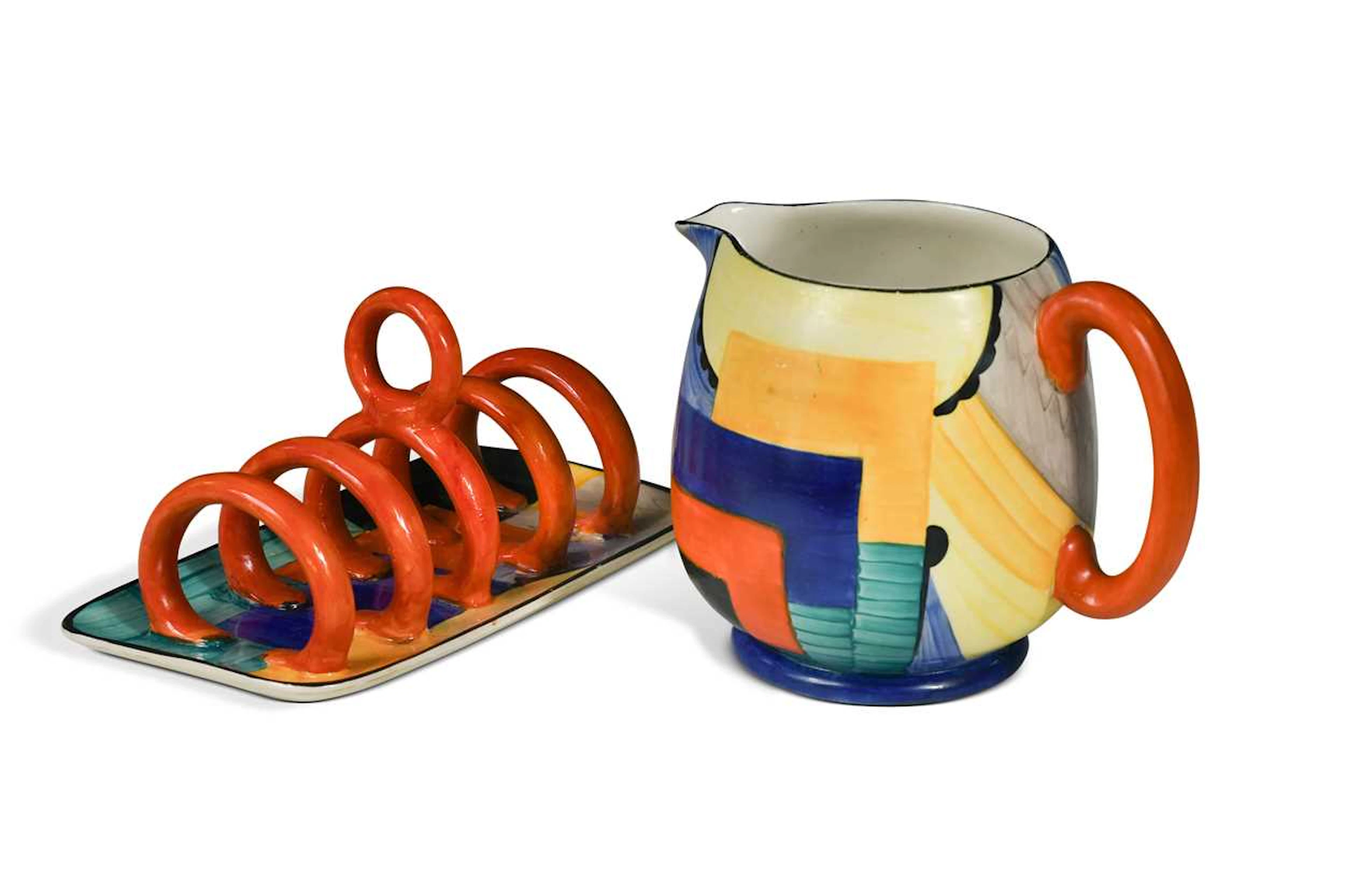 Susie Cooper at Gray's Pottery, a 'Cubist' pattern toast-rack