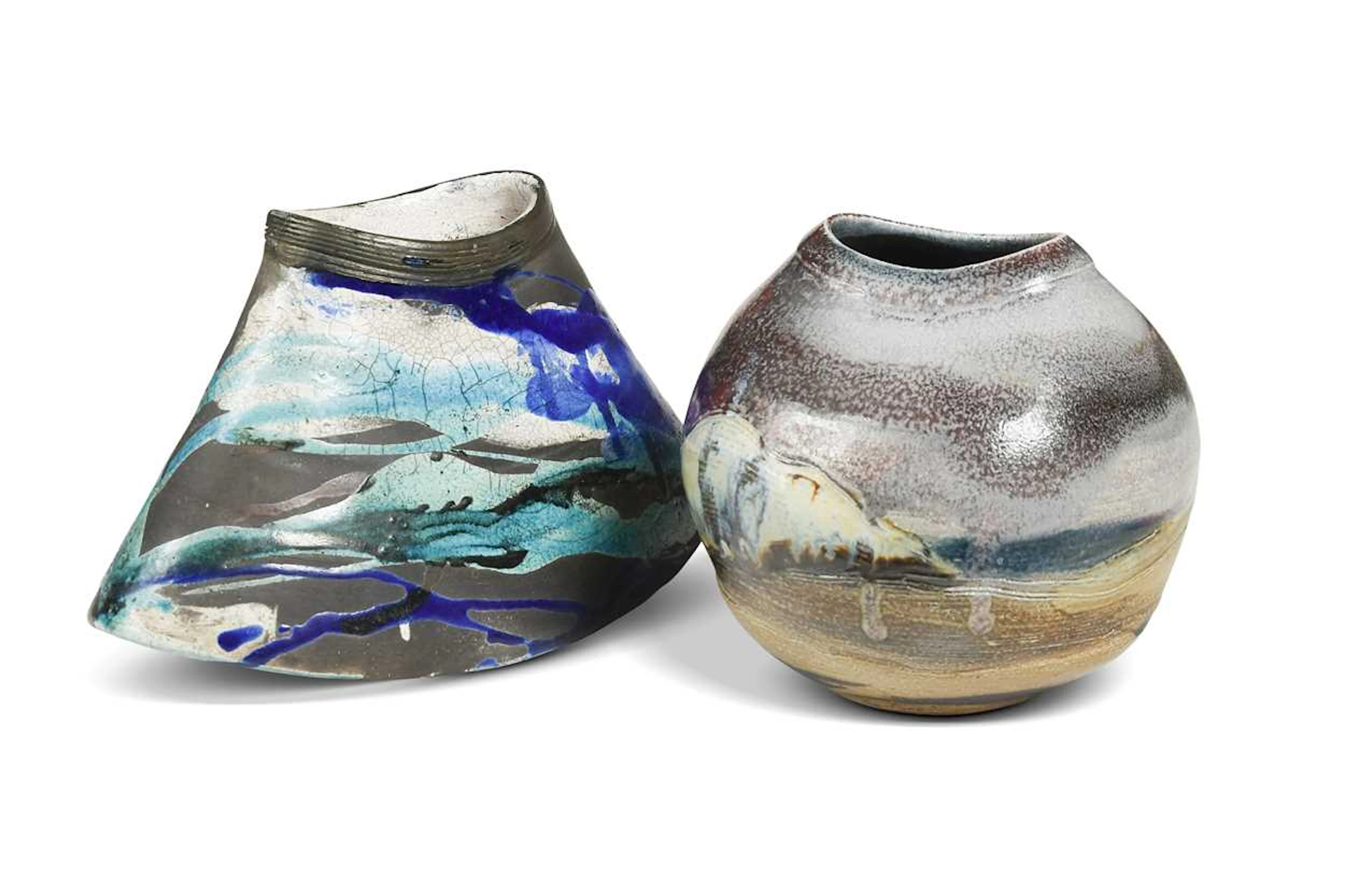 Paul Jackson (b. 1954), two studio pottery vases