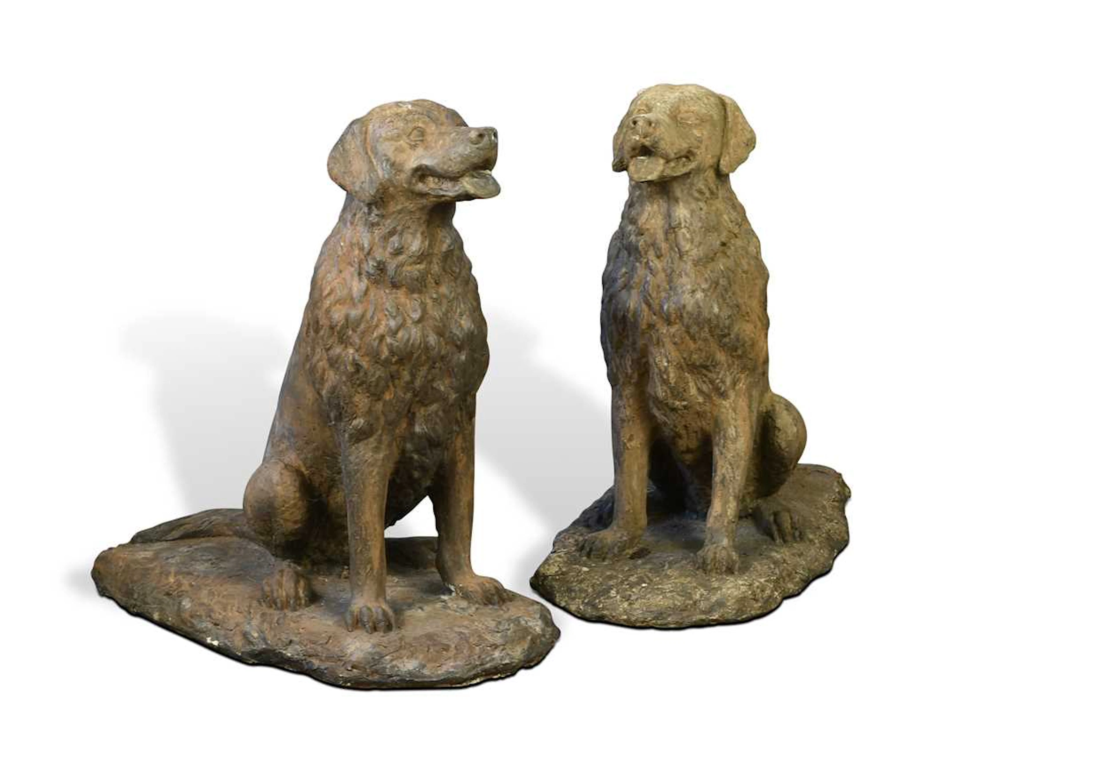 A pair of cast iron resin dogs, by Christine Baxter 2017