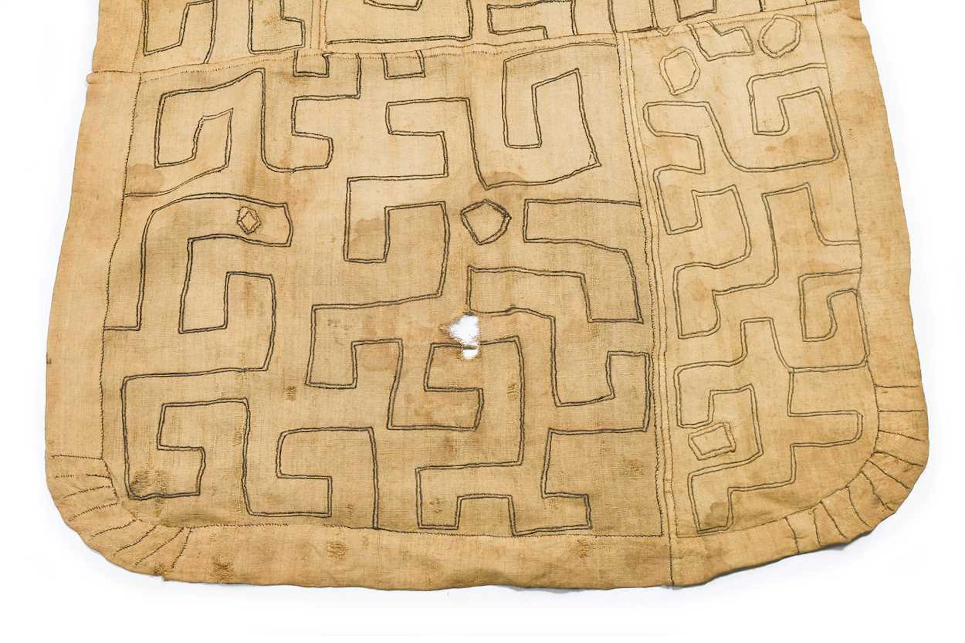 A Zaire (Congo) Kuba tribesman panel garment
