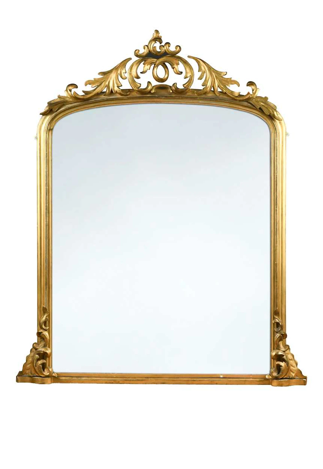 A Victorian giltwood overmantel mirror