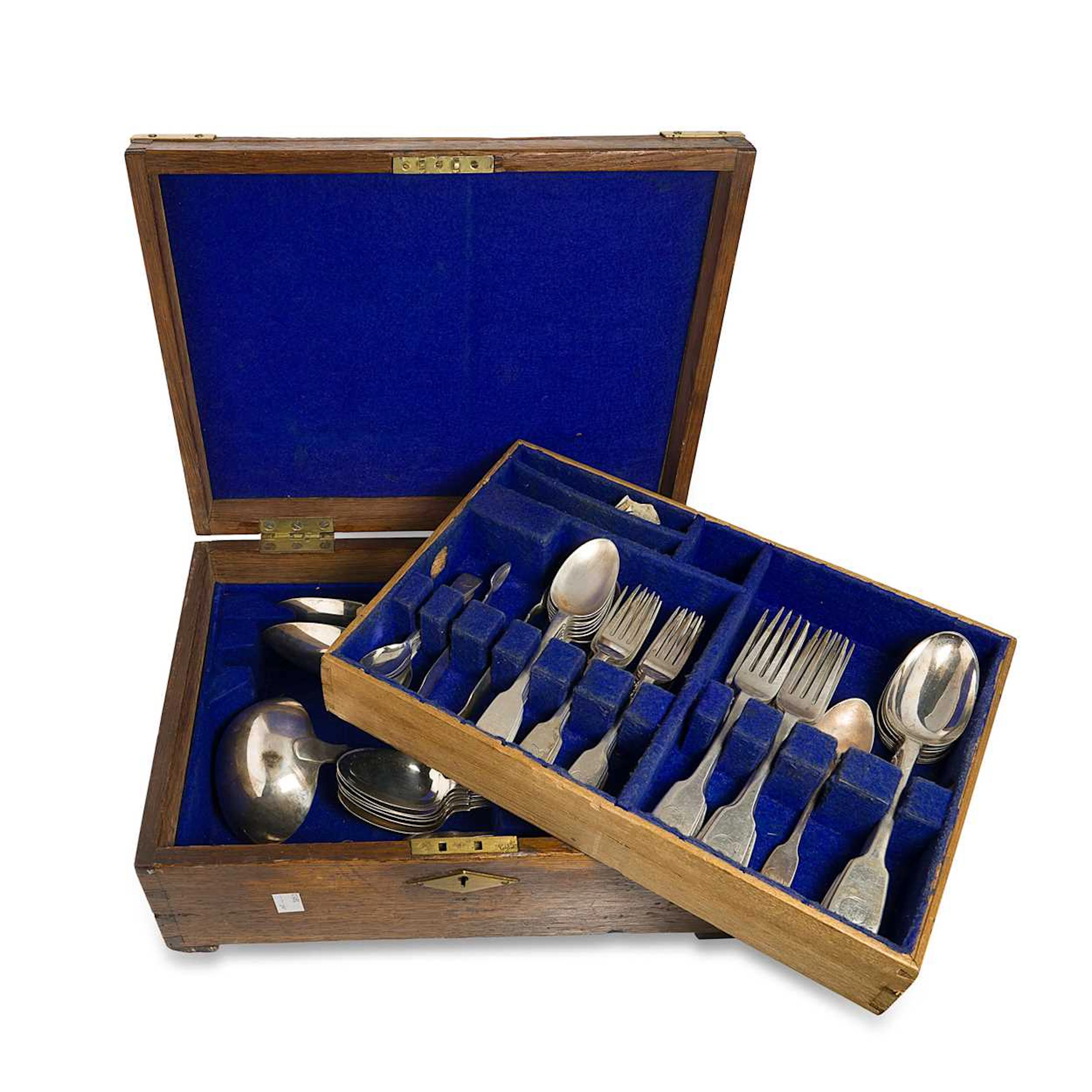Dublin - A 57-piece set of Victorian silver flatware