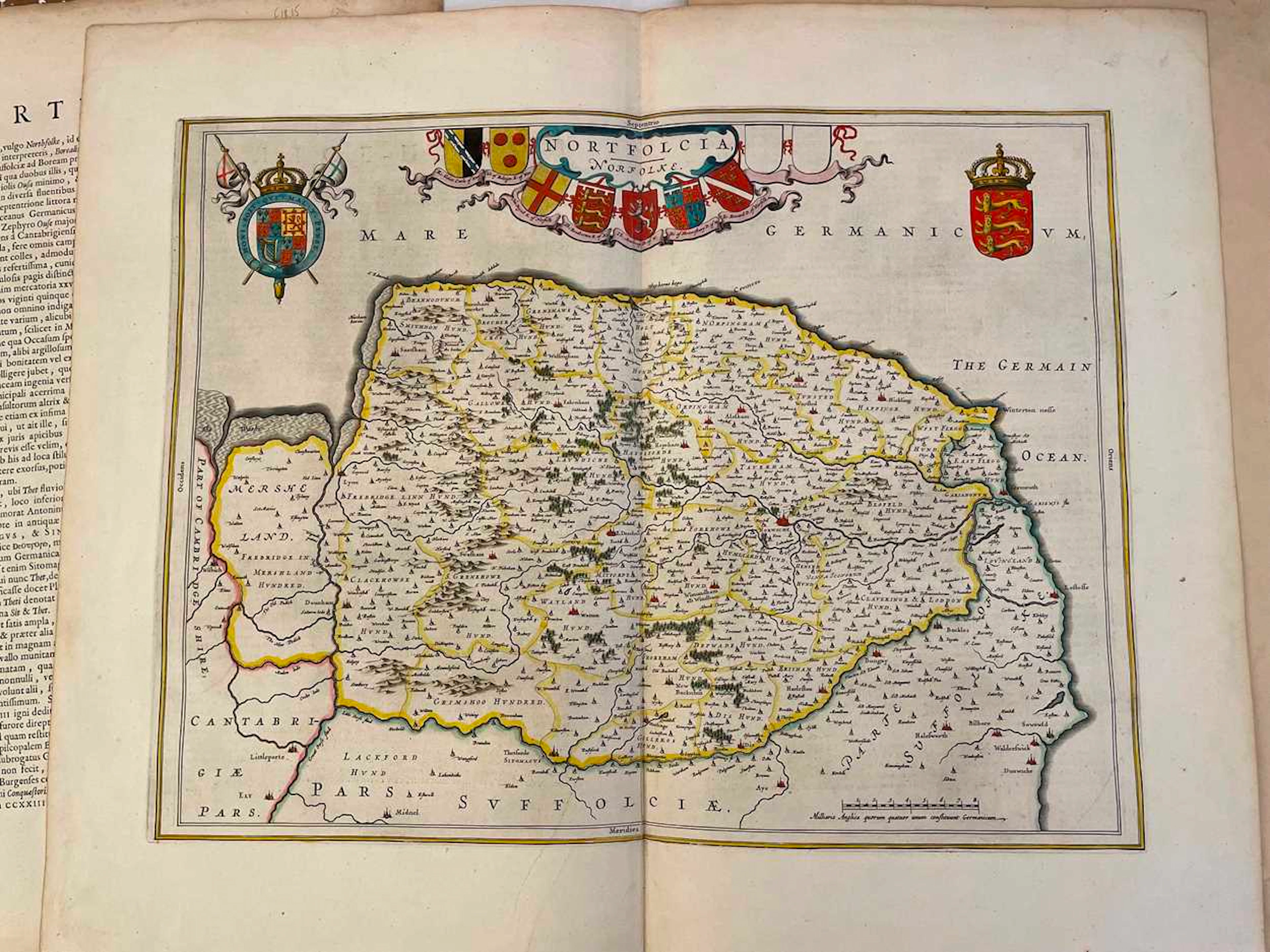 Maps of Norfolk and the Fens.