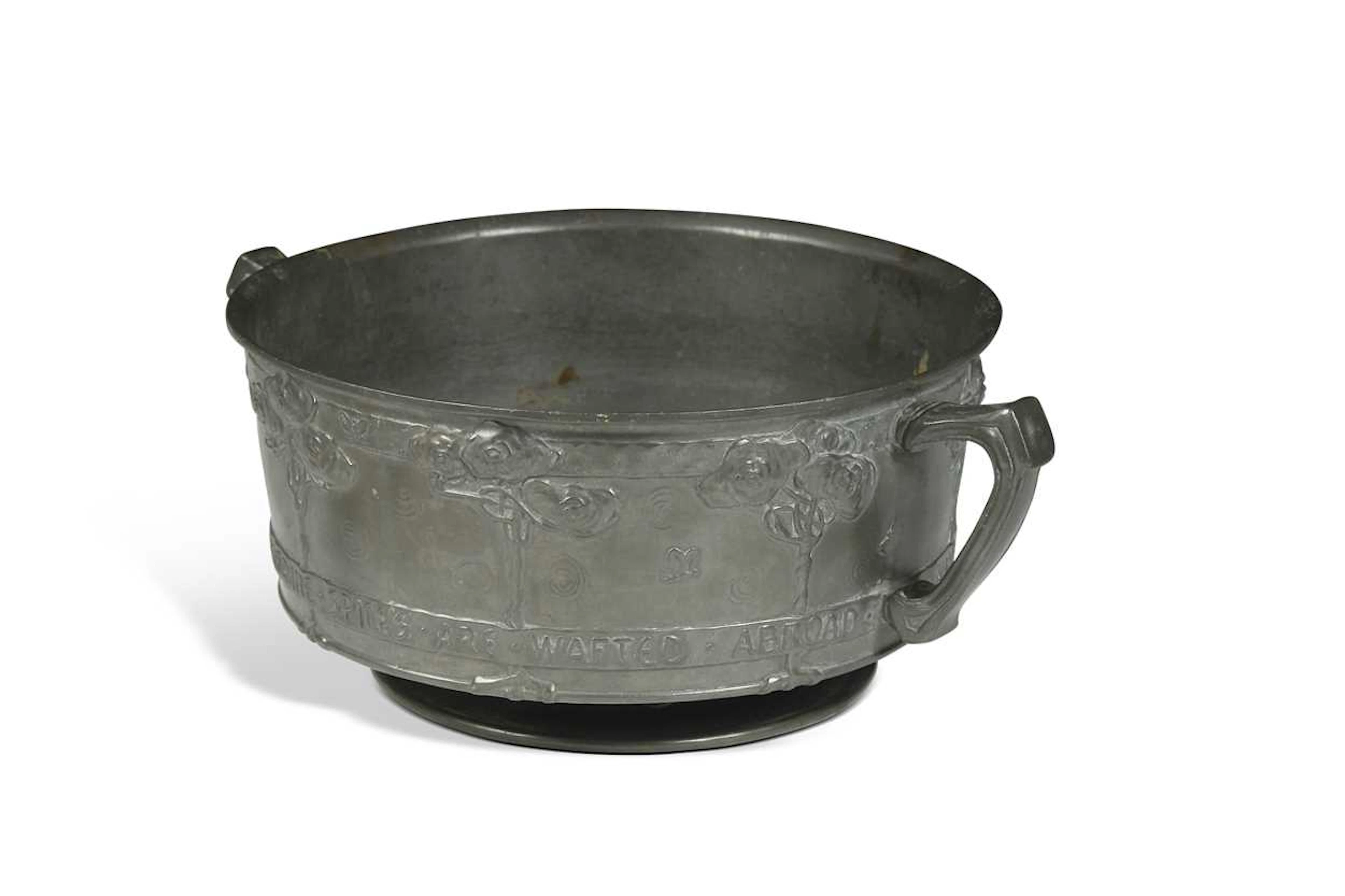 David Veasey for Liberty & Co., an Arts & Crafts twin-handled pewter bowl