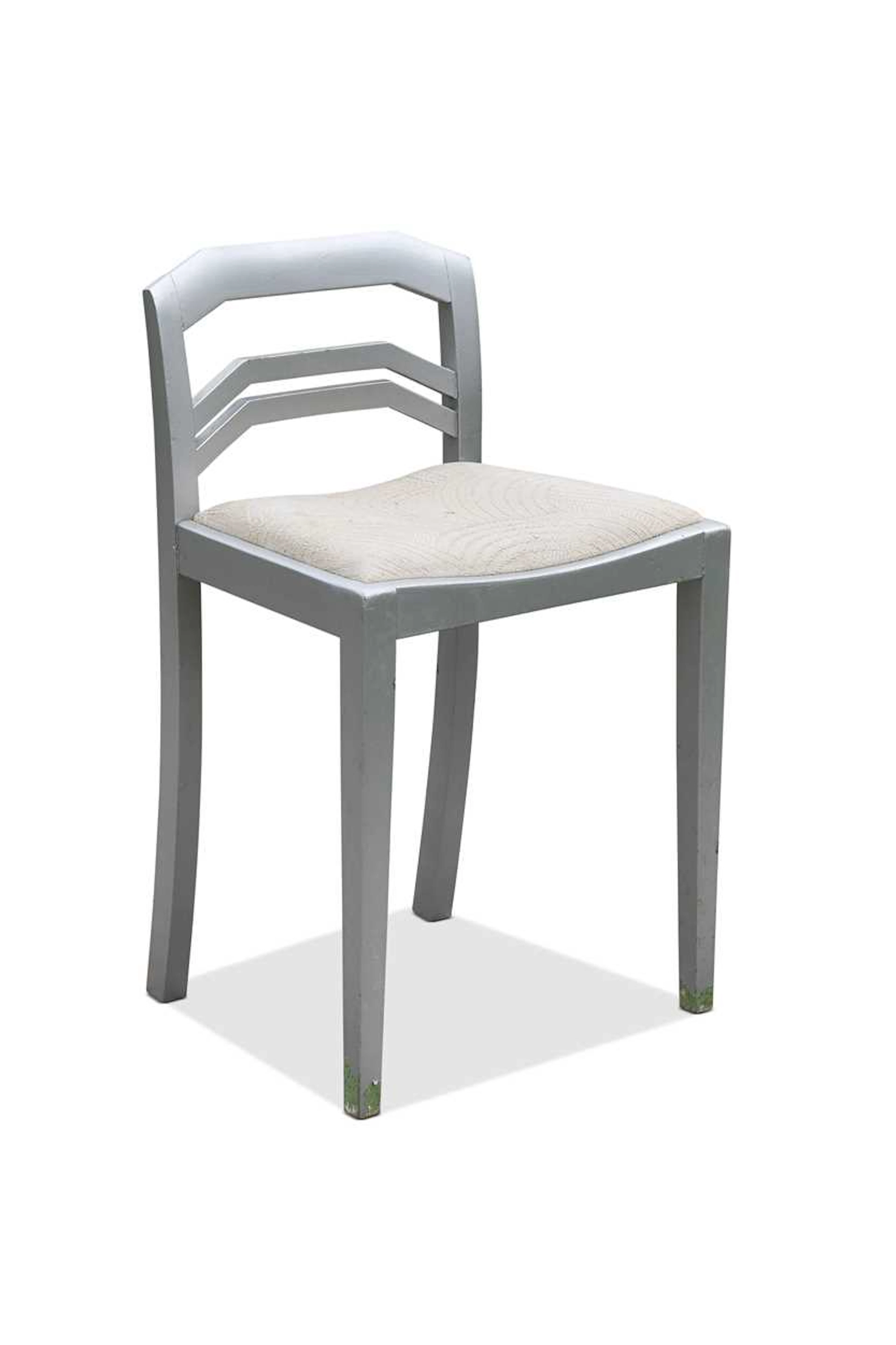 Attributed to the Rowley Gallery, an Art Deco silvered side chair