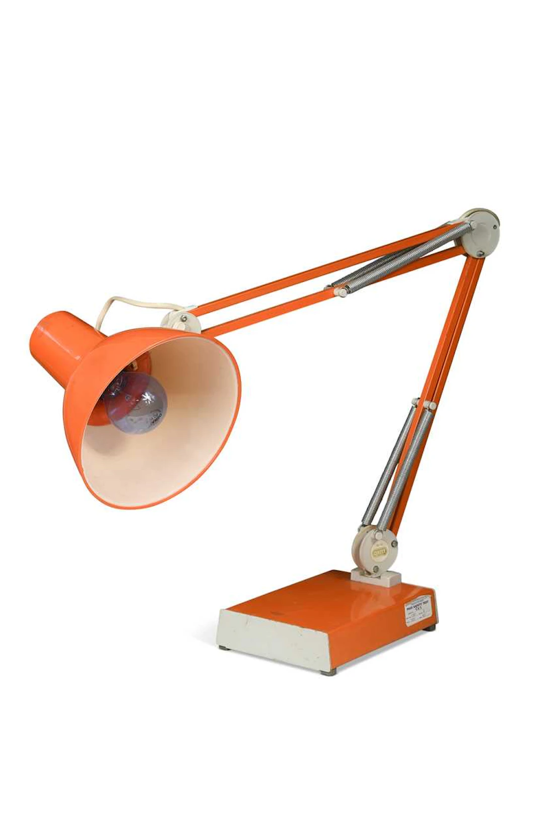 A Luxo PL-85 anglepoise table lamp