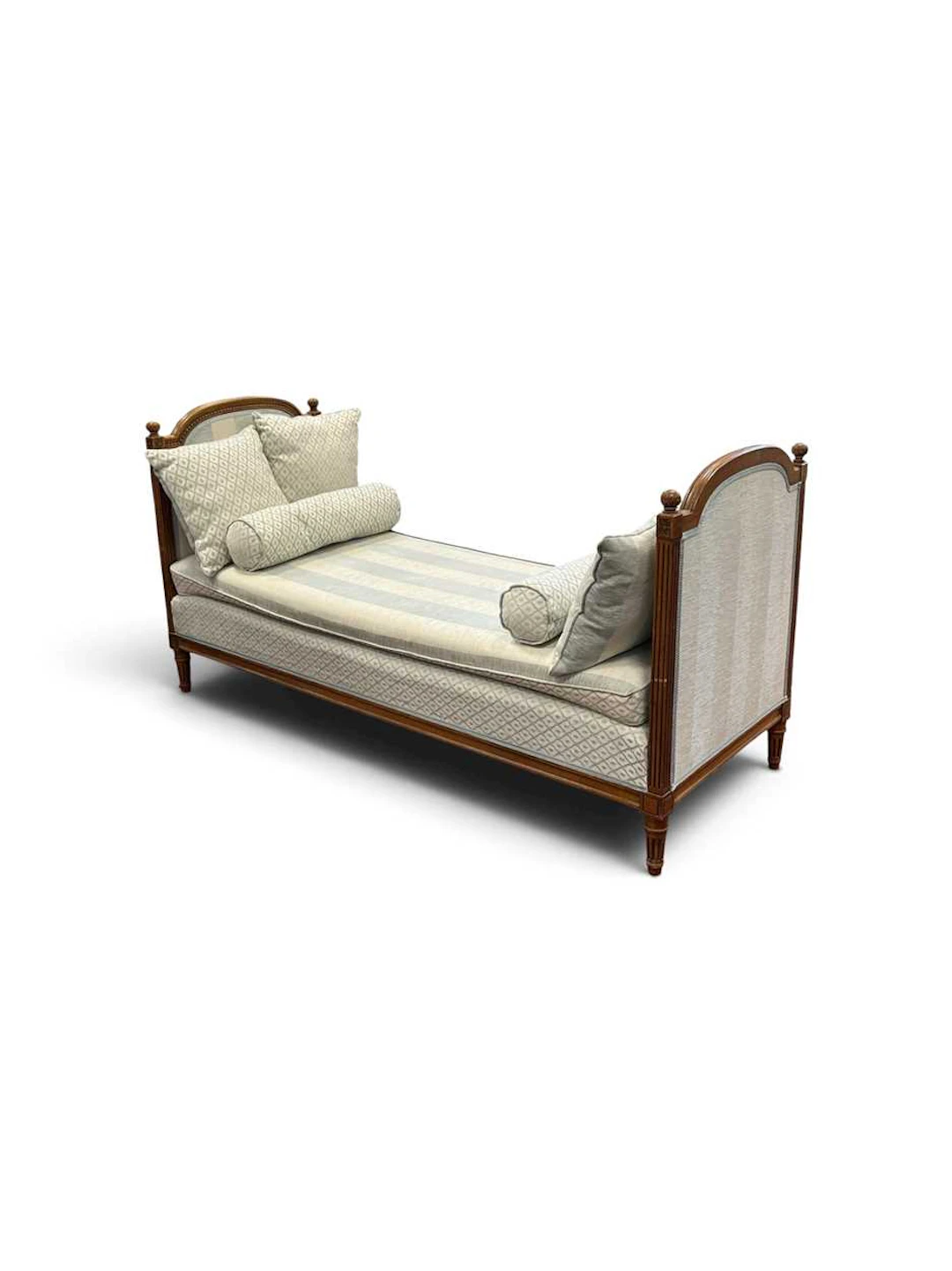 A Louis XVI style beech framed day bed