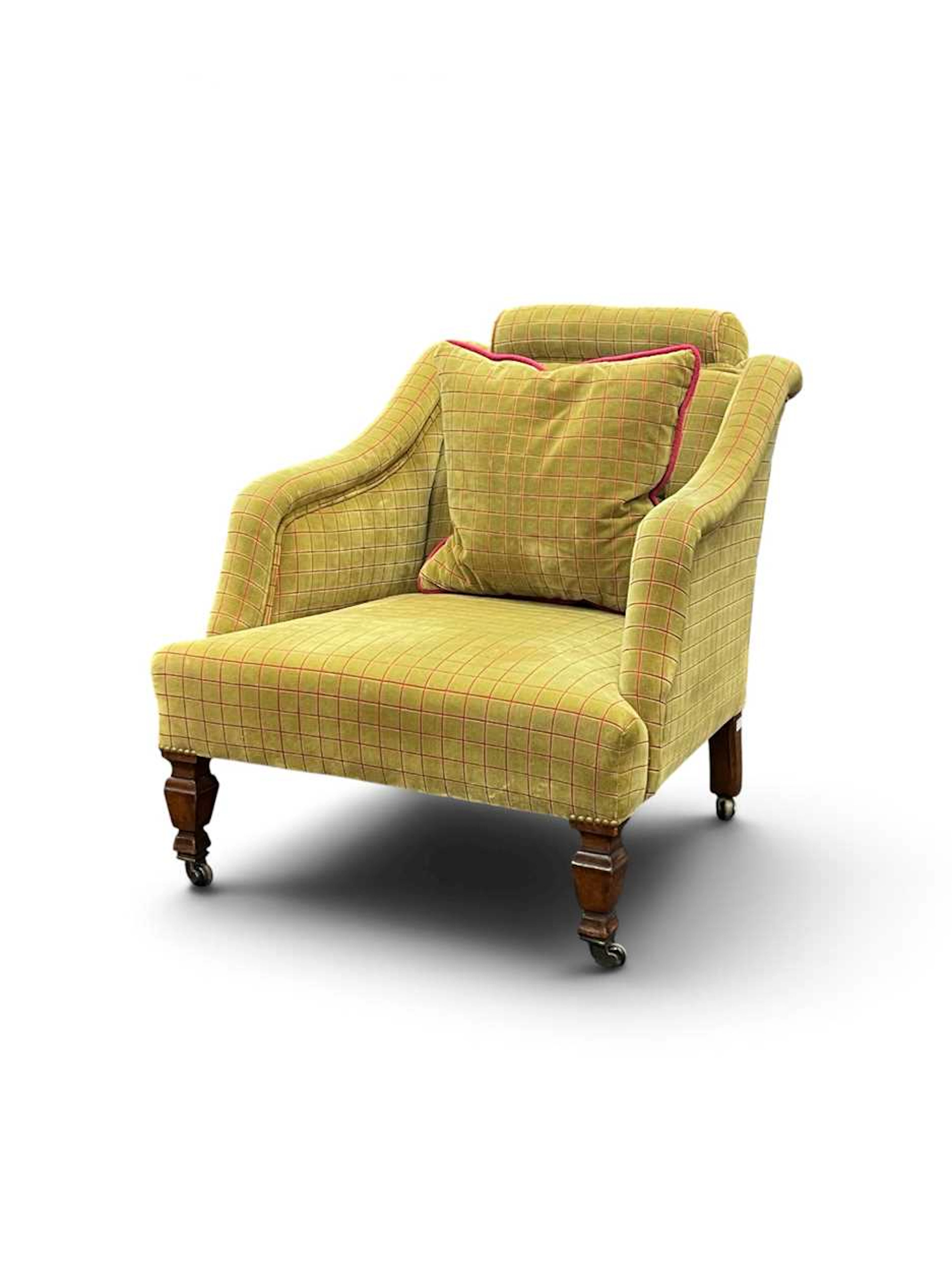 A late Victorian mahogany armchair