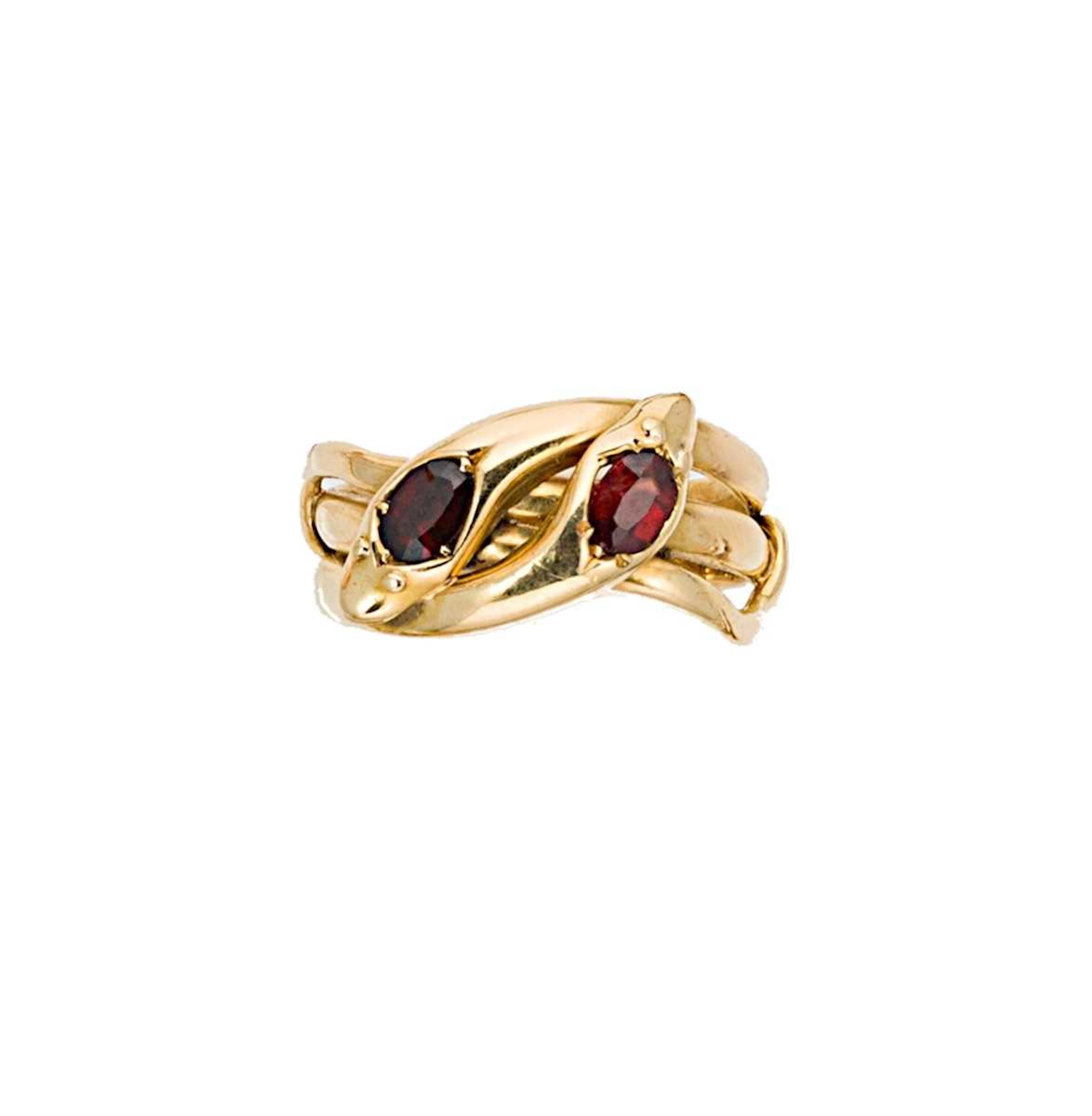 An 18ct gold Edwardian coiled serpent ring