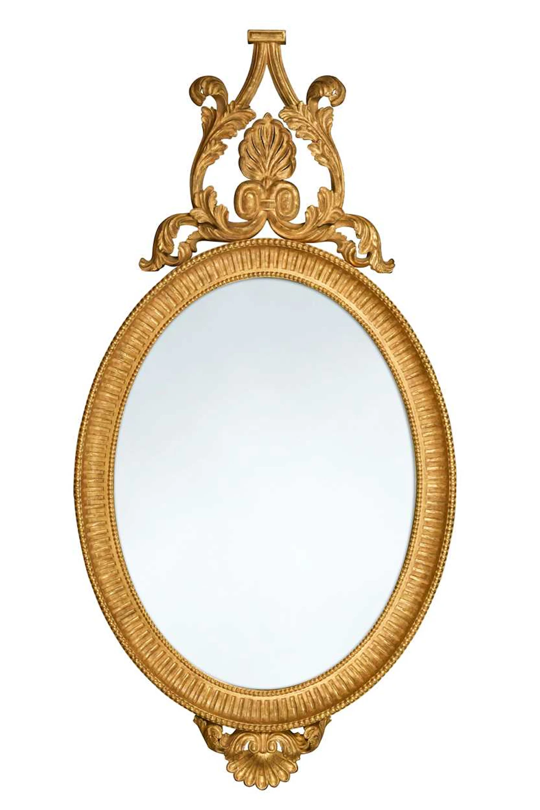 A George III style carved giltwood wall mirror