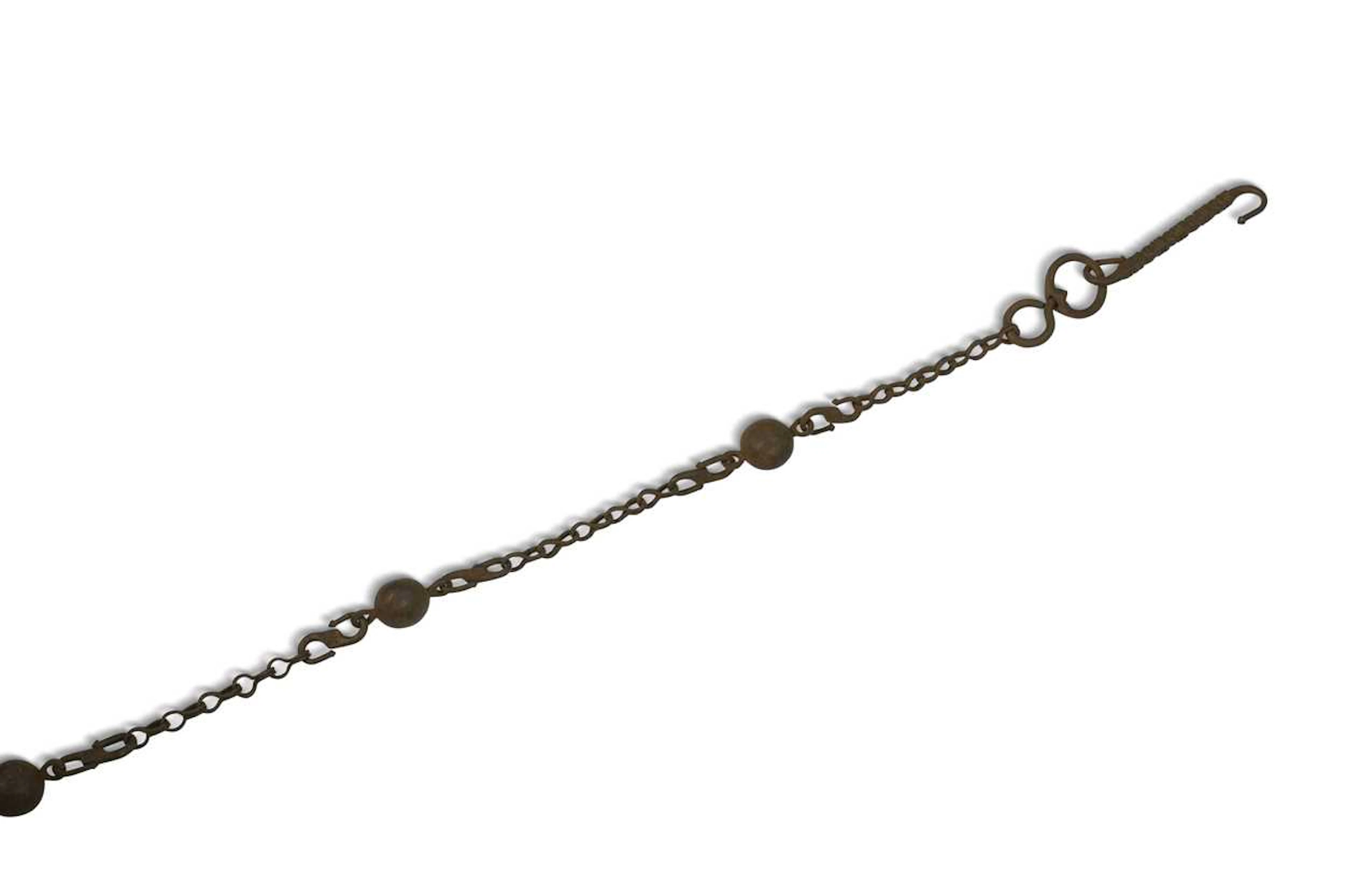 A set of four Indian wrought-iron chains, late 18th century