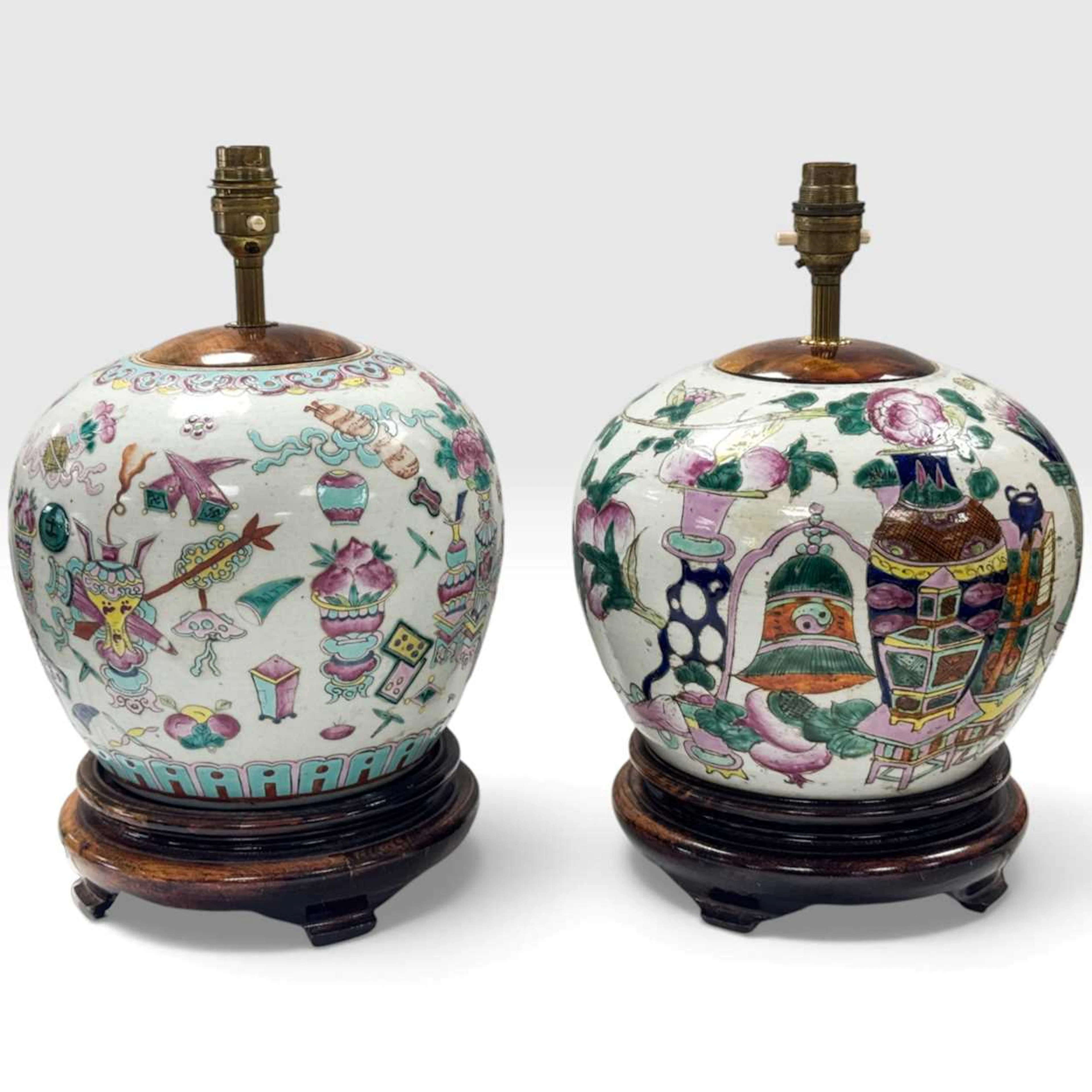 Two similar late 19th century Chinese ginger jars, Republic Period