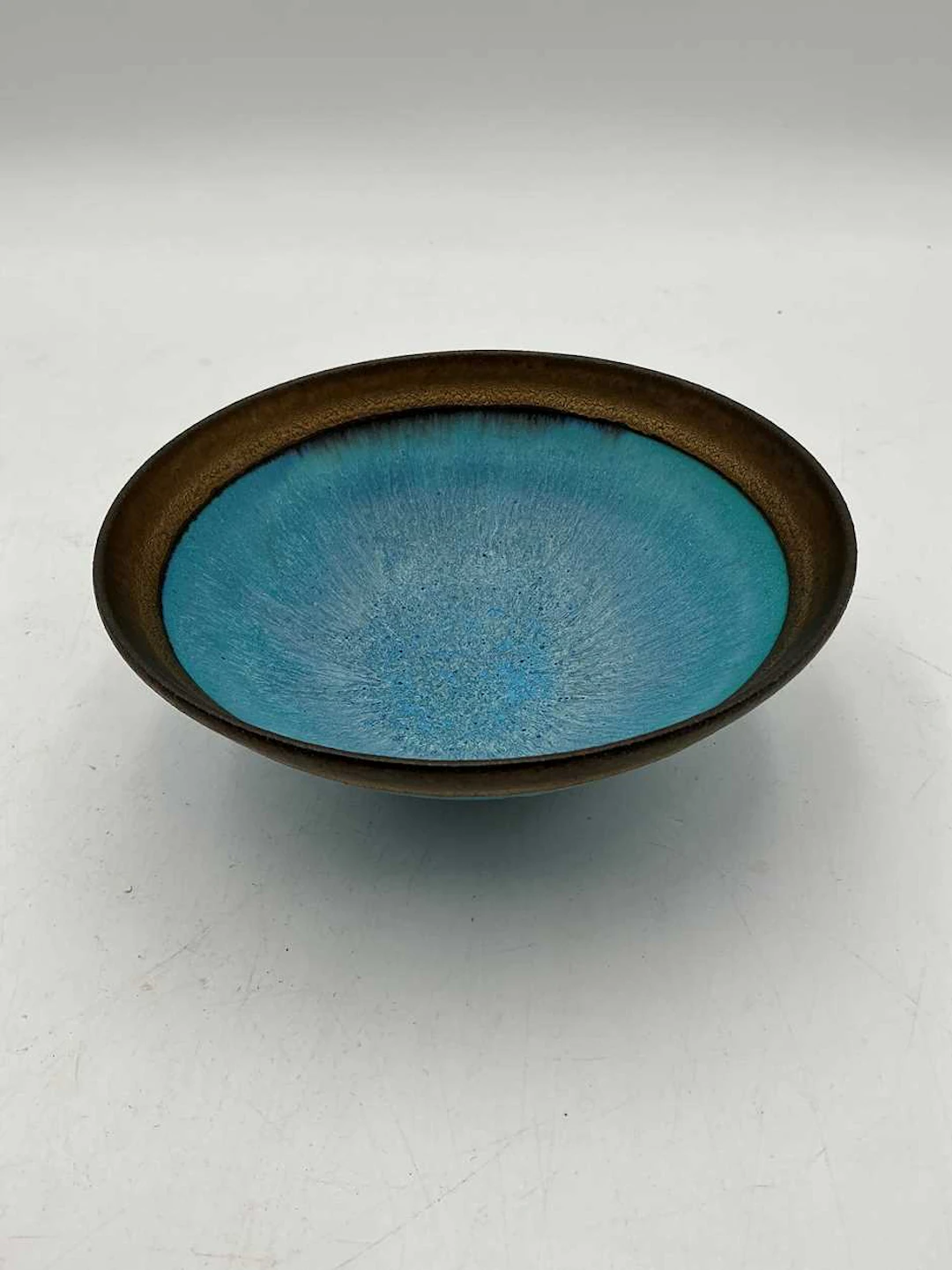 A Lucie Rie style studio pottery bowl