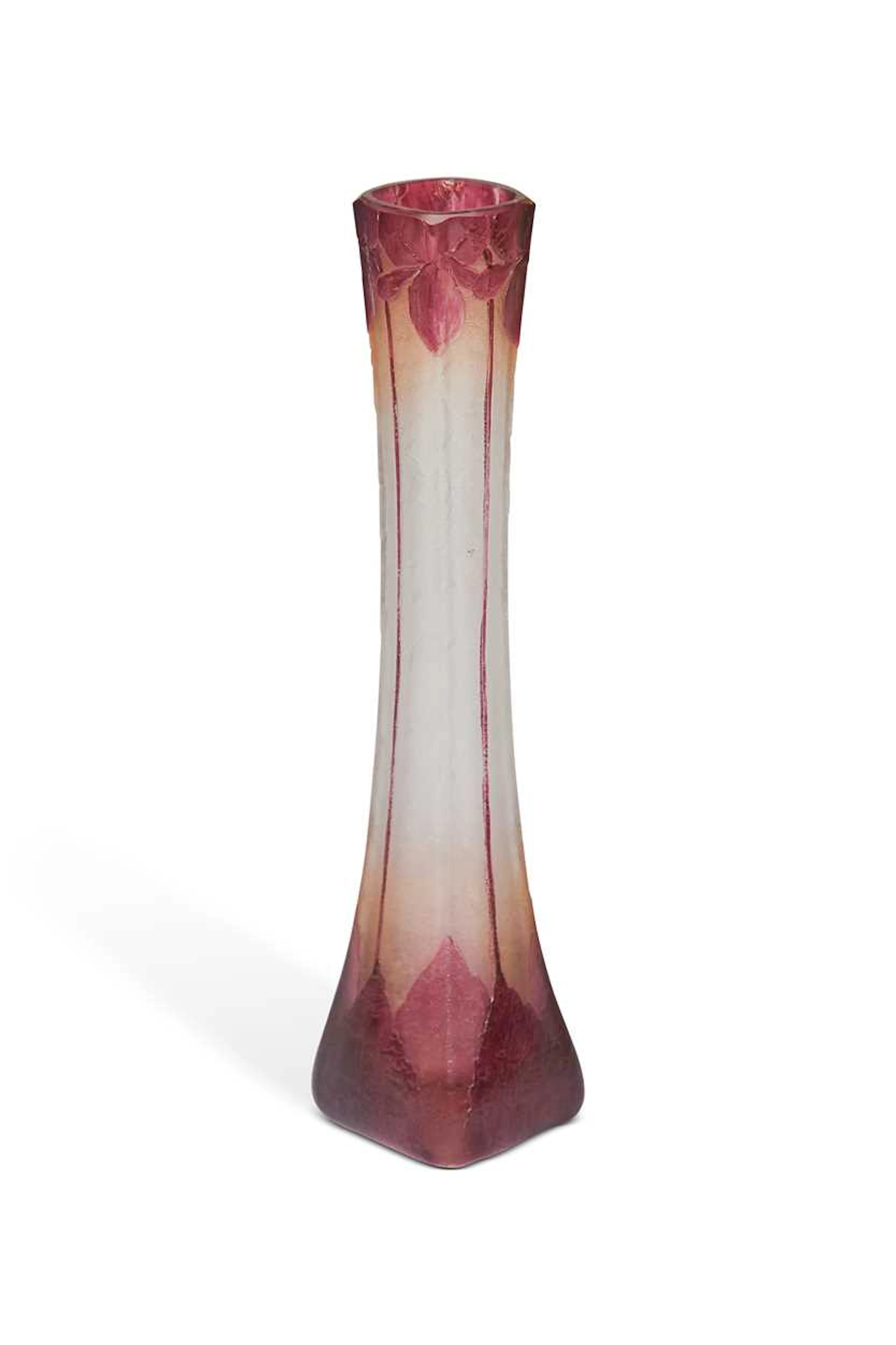 Legras, a slender cameo glass vase