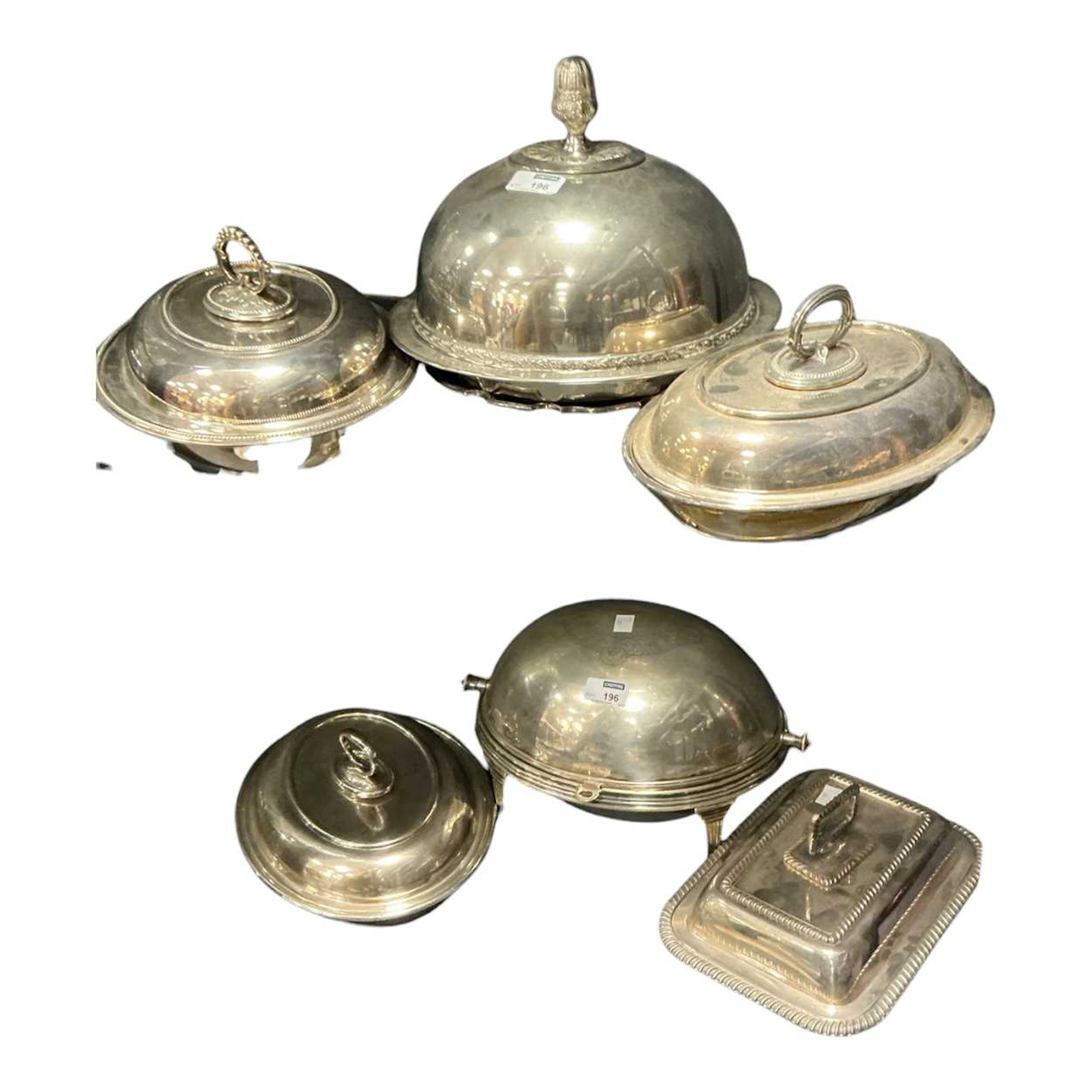 A collection of silver plated items