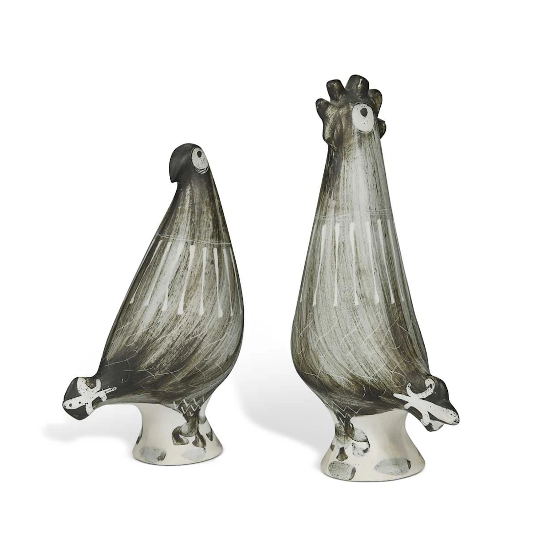 Richard and Susan Parkinson, two porcelain birds