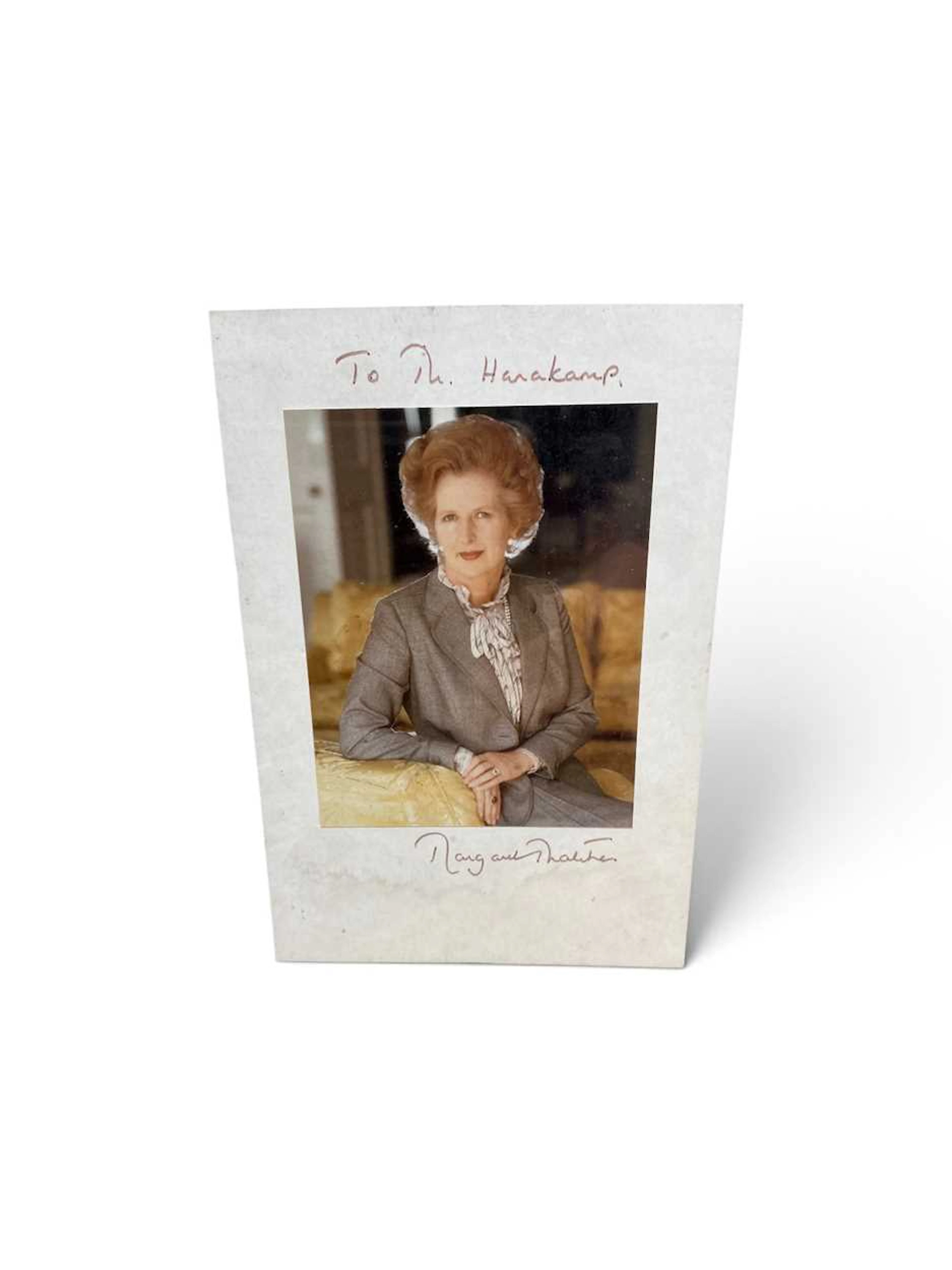 Margaret Thatcher - signed letter and photograph dated...