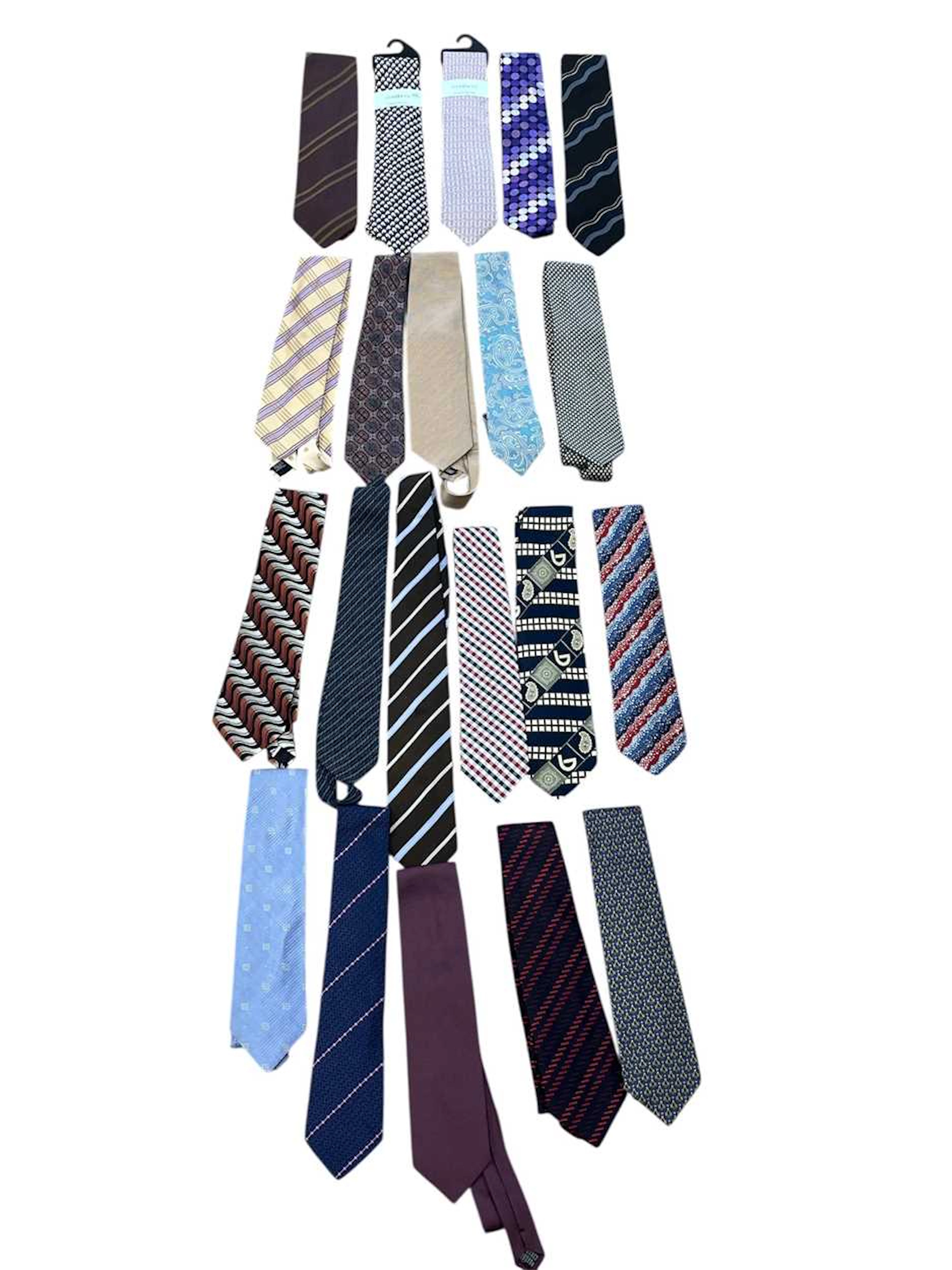A collection of 17 silk designer ties to include Armani