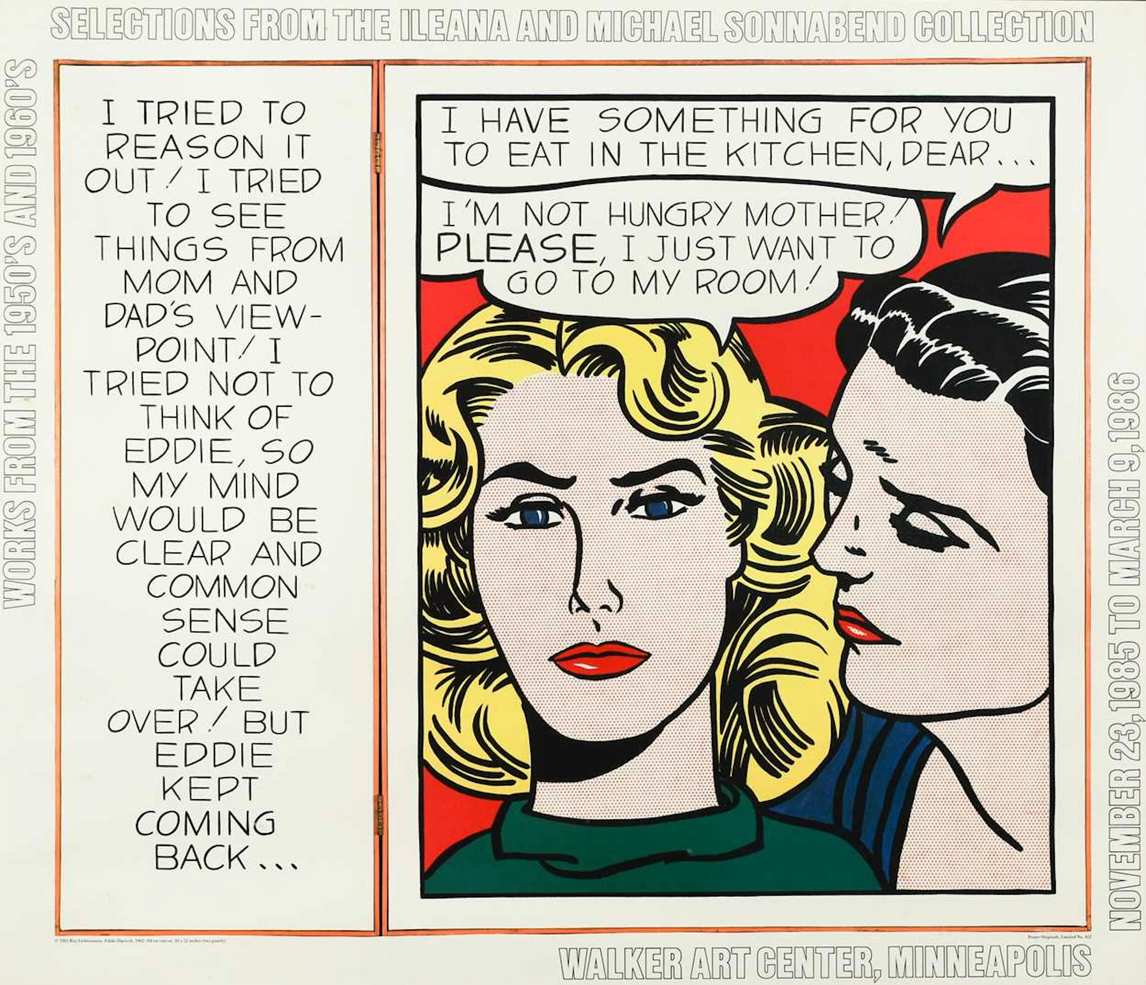 After Roy Lichtenstein (1923-1997), Eddie Diptych