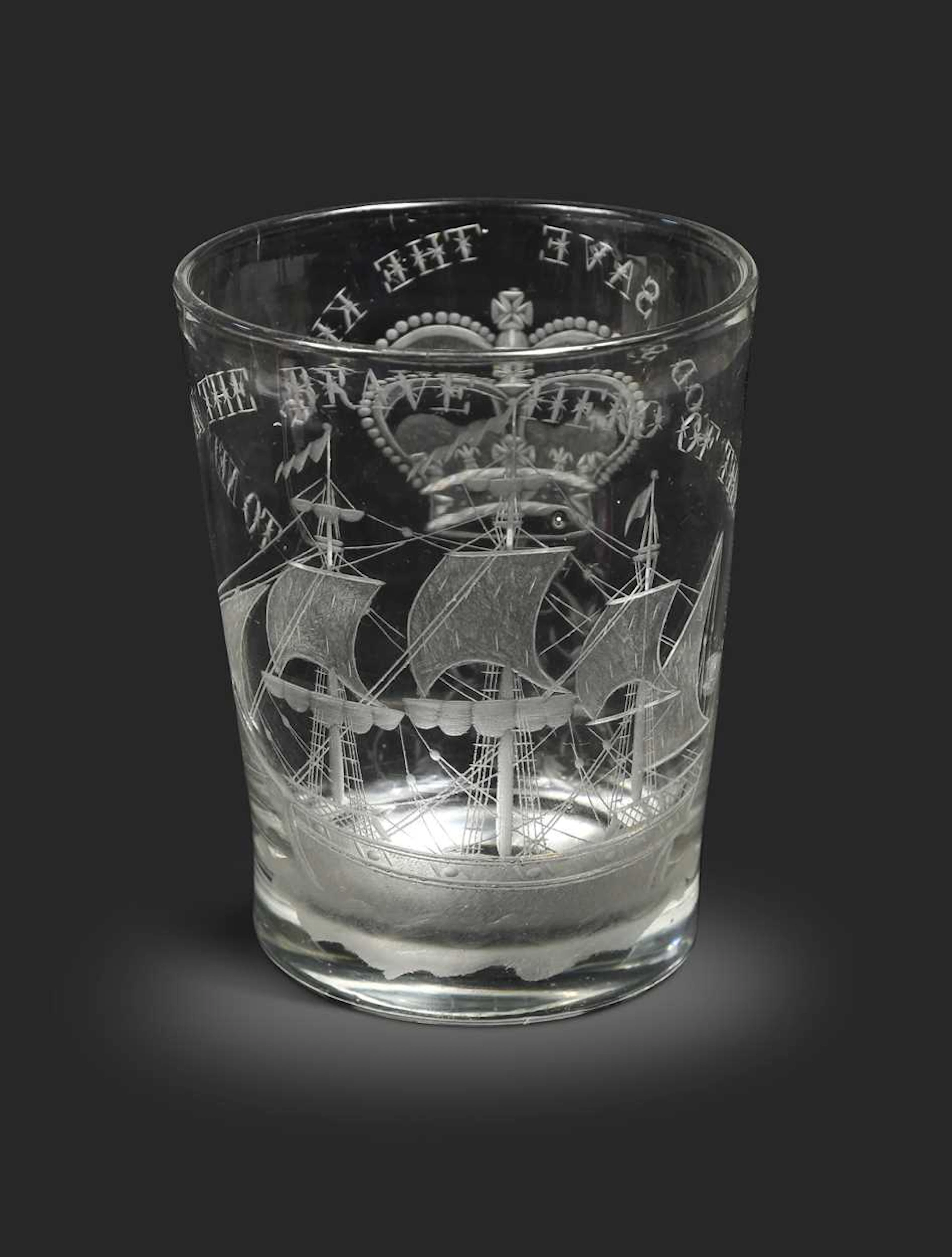 Admiral lord Nelson - a glass beaker