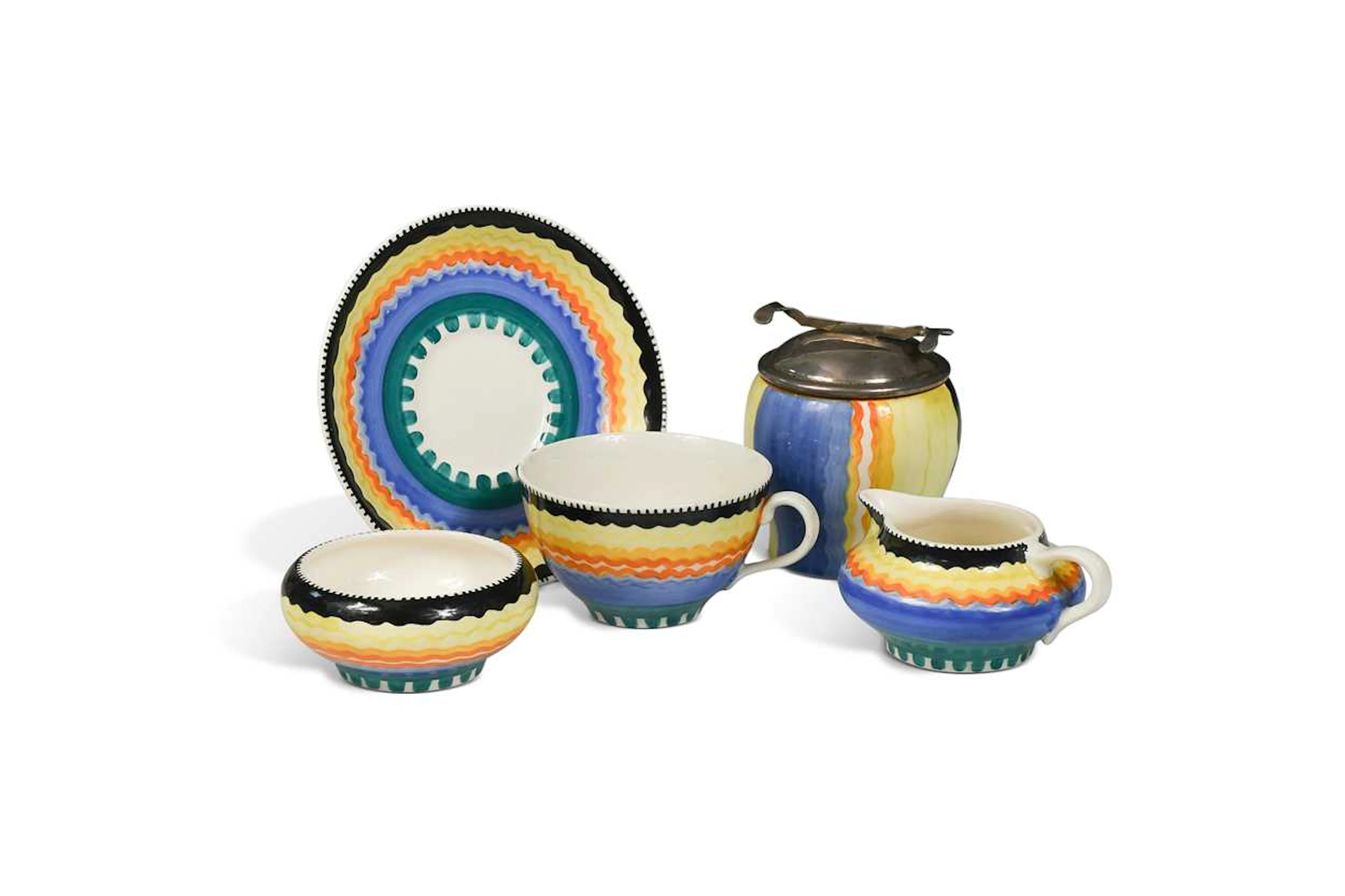 Susie Cooper at Gray's Pottery, a part tea-for-two service, pattern no.8330/G