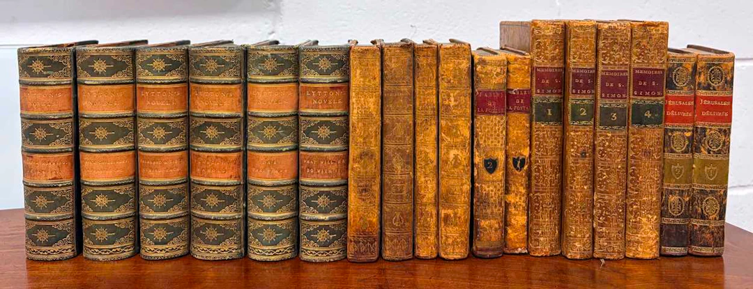 Literature, various including French text.