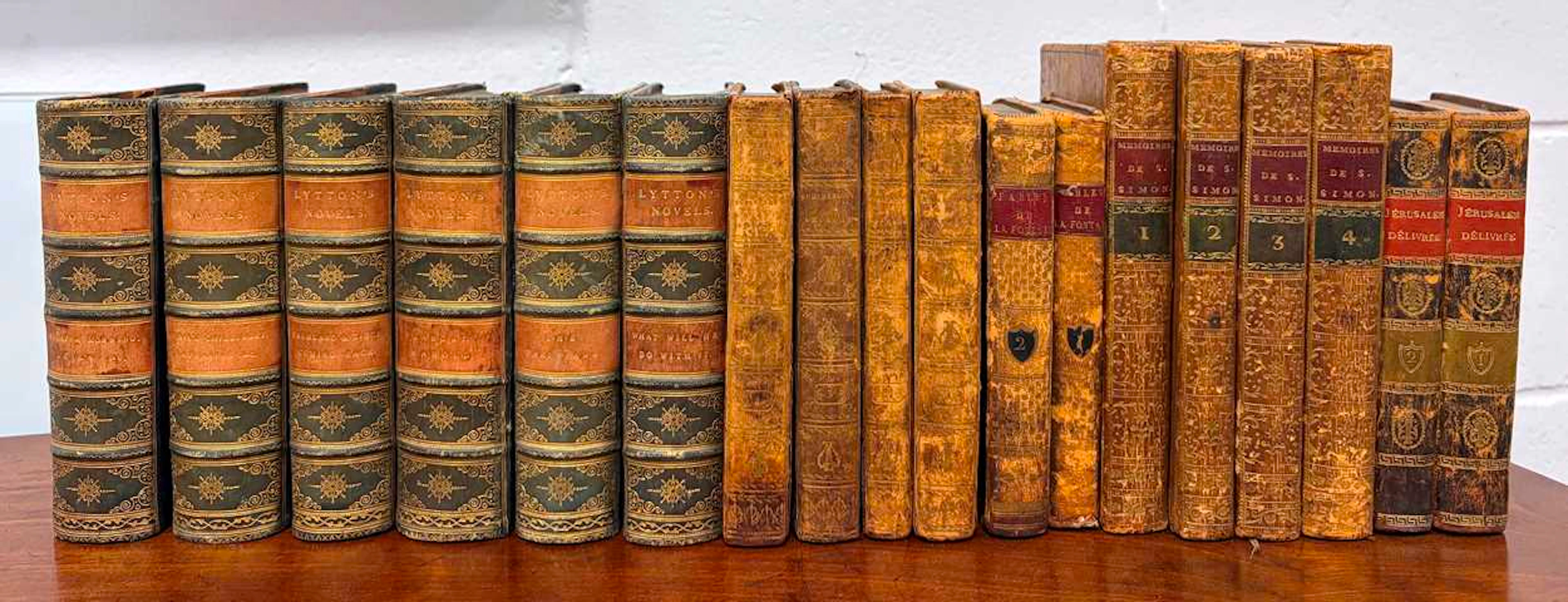 Literature, various including French text.