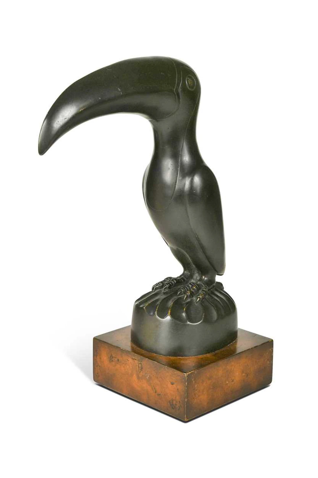 In the manner of Vincenc Vingler, a patinated bronze model of a toucan