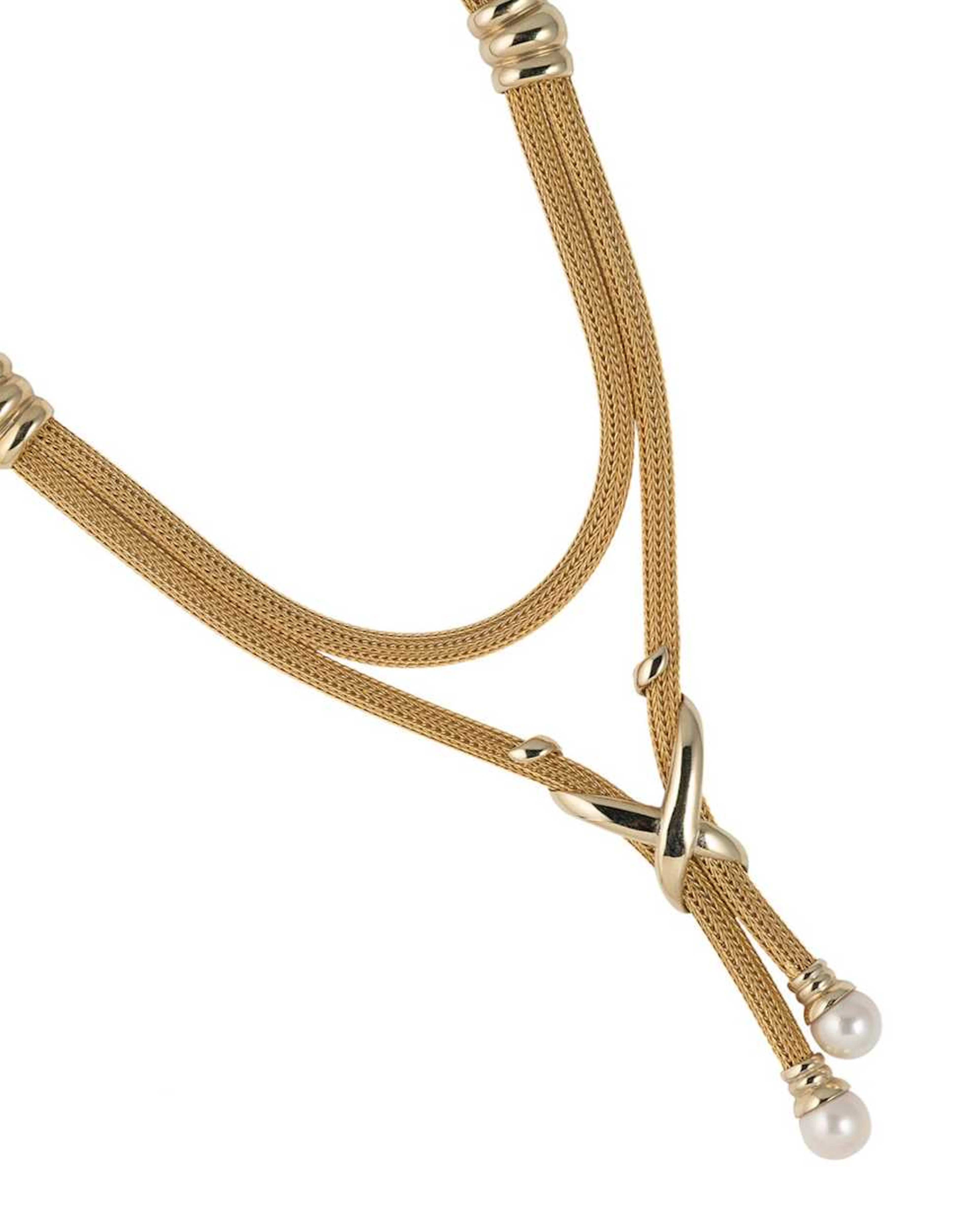 A modern cultured pearl necklace