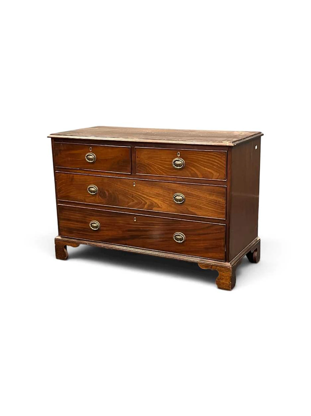 A mahogany chest of drawers
