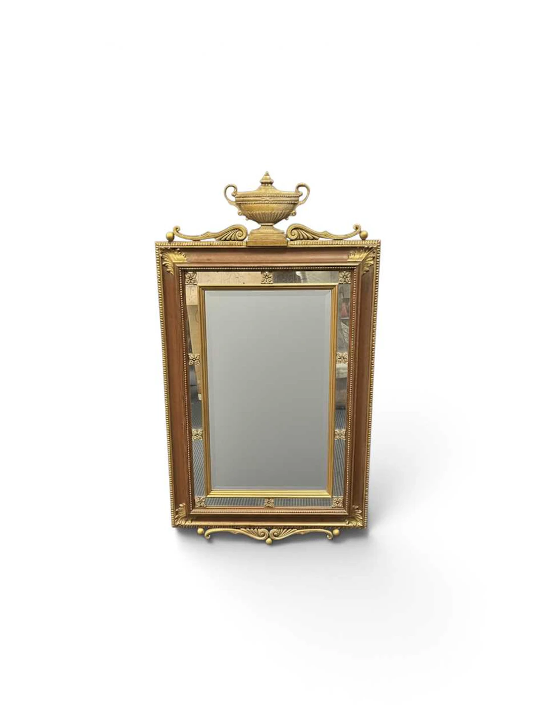 A Neoclassical style composite framed parcel gilt wall...