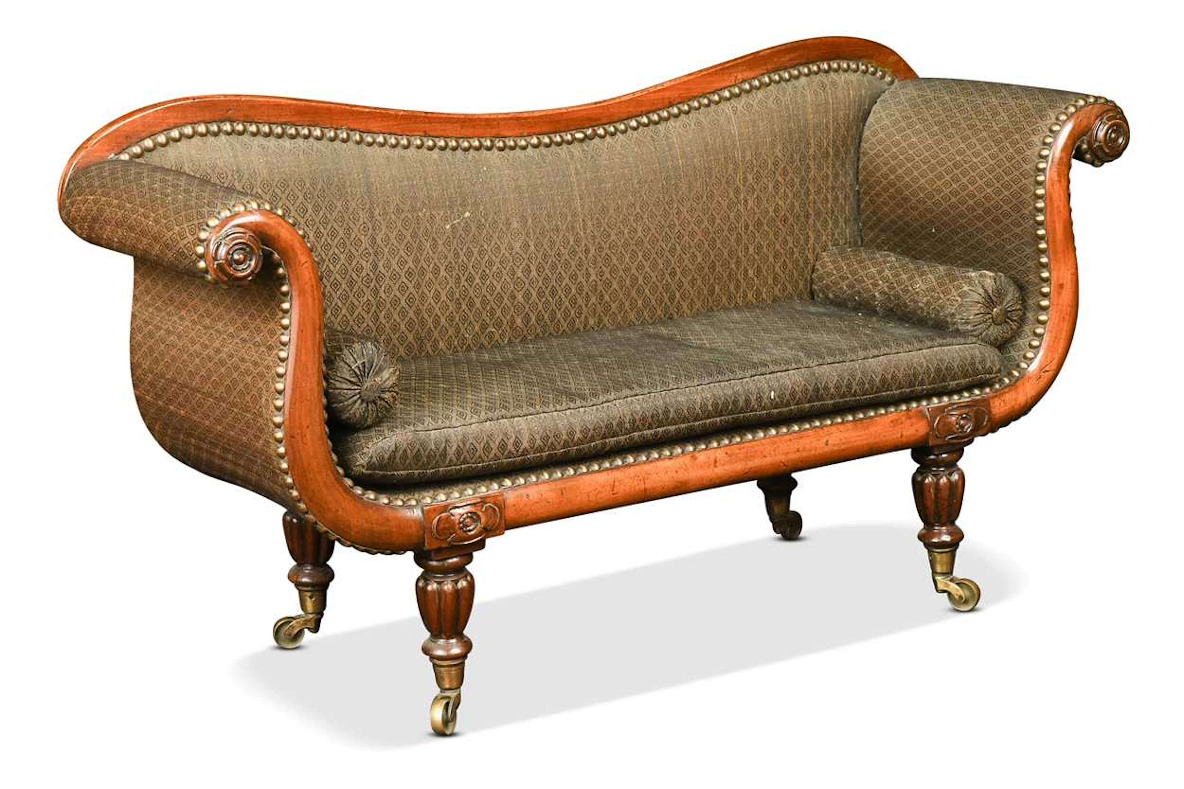 A Regency mahogany child's sofa