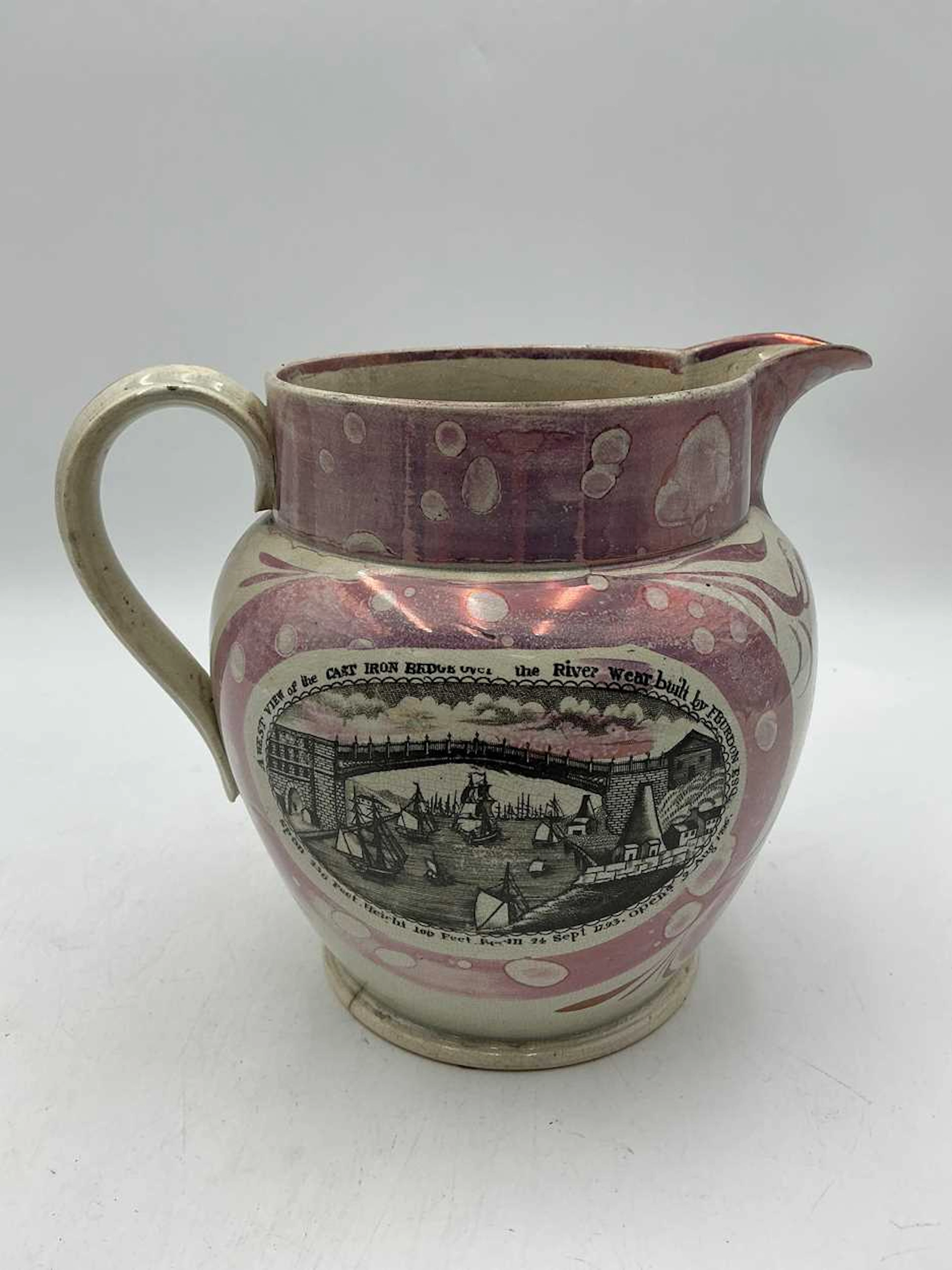 A Sunderland lustre jug 19cm High