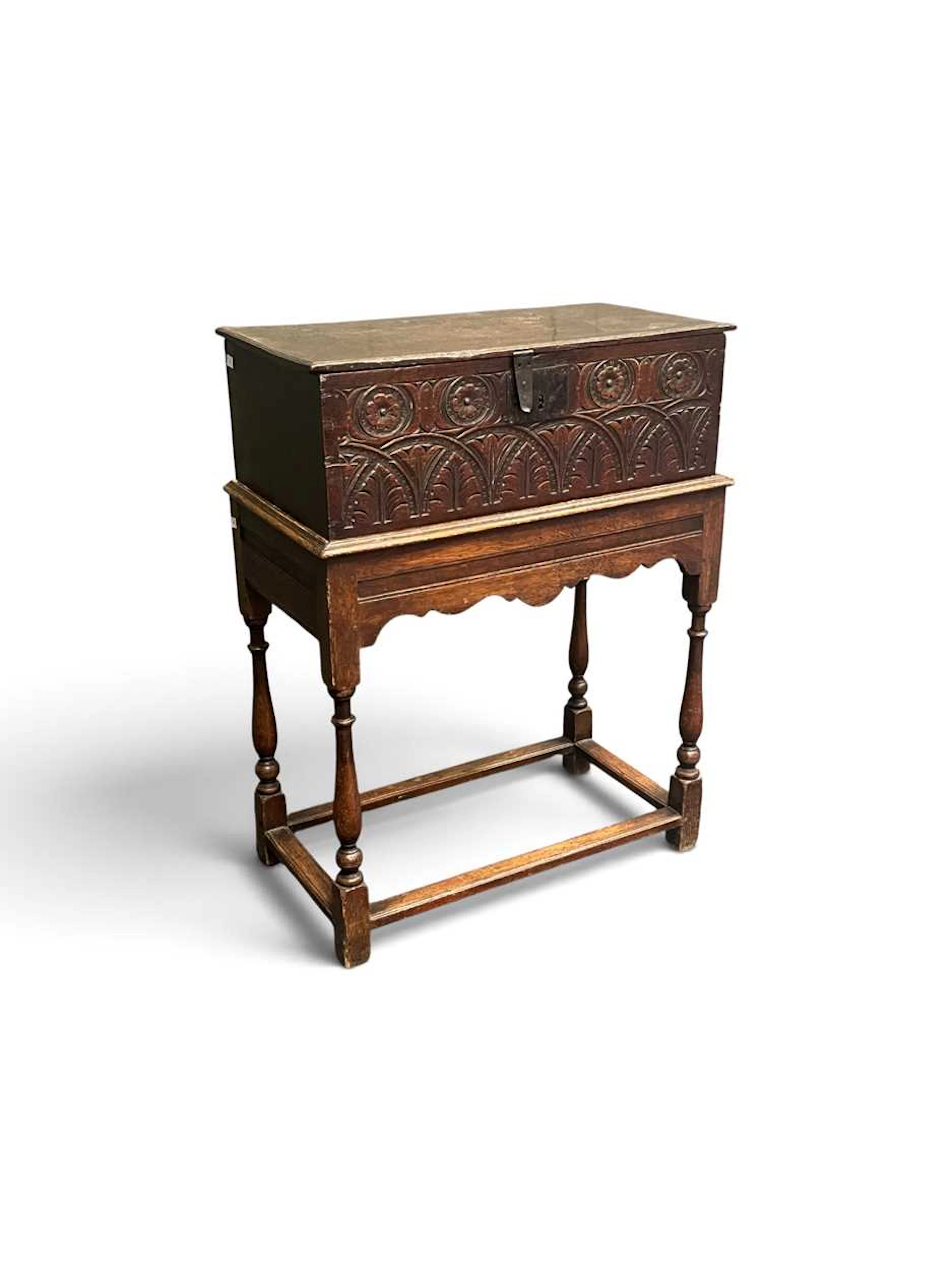 An oak bible box