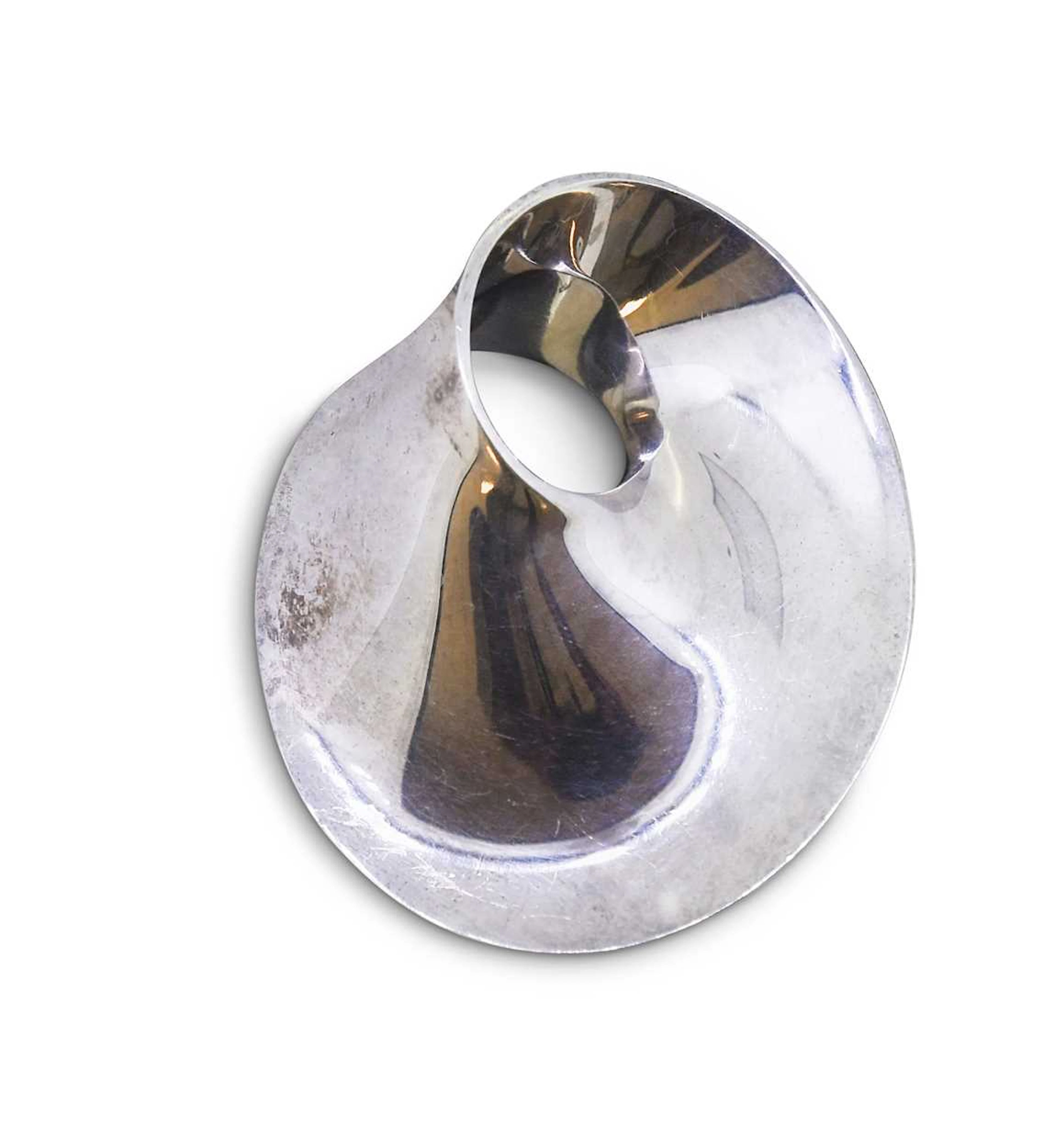 Vivianna Torun for Georg Jensen, a Danish 'Möbius' brooch, no. 374