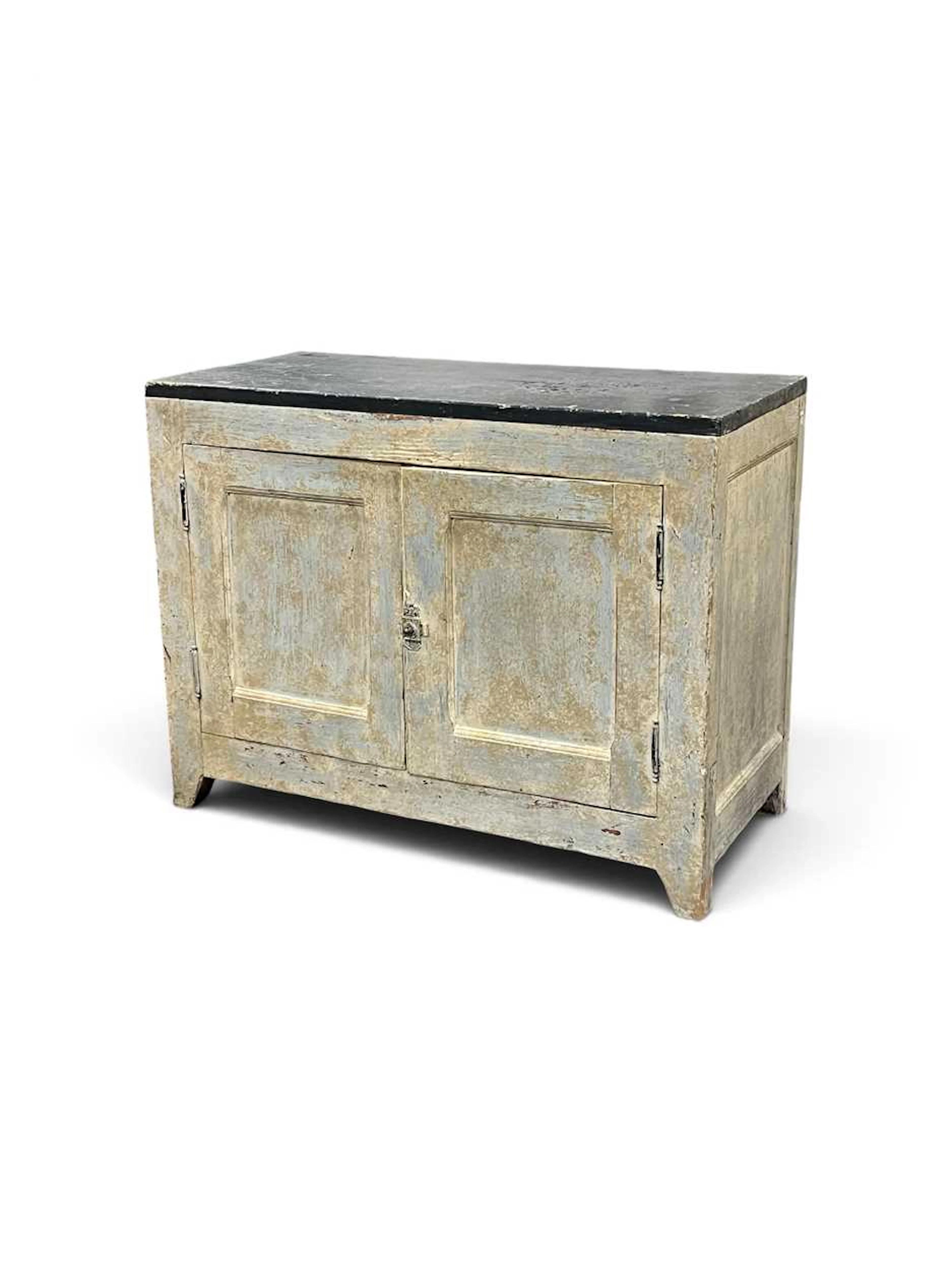 A French painted two door buffet