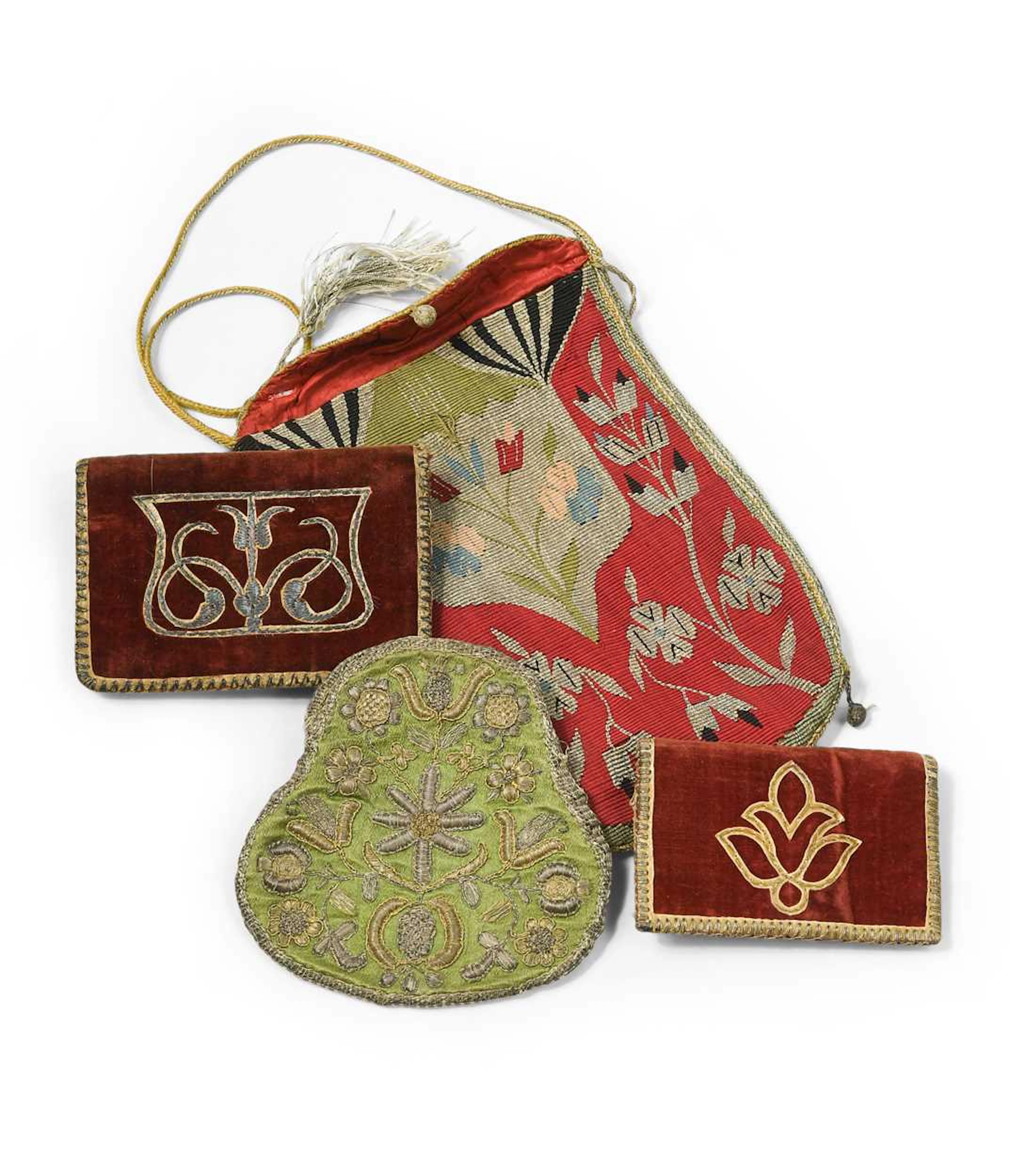 An Aleppo purse, attributed to Zouk Mikael, Lebanon, circa 1860/80